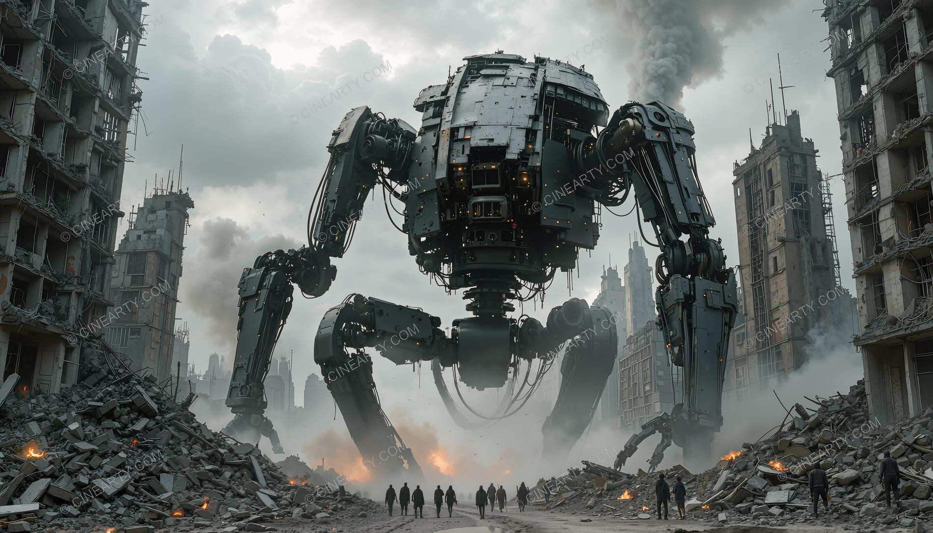 Giant Alien Monster Destroy City 39230