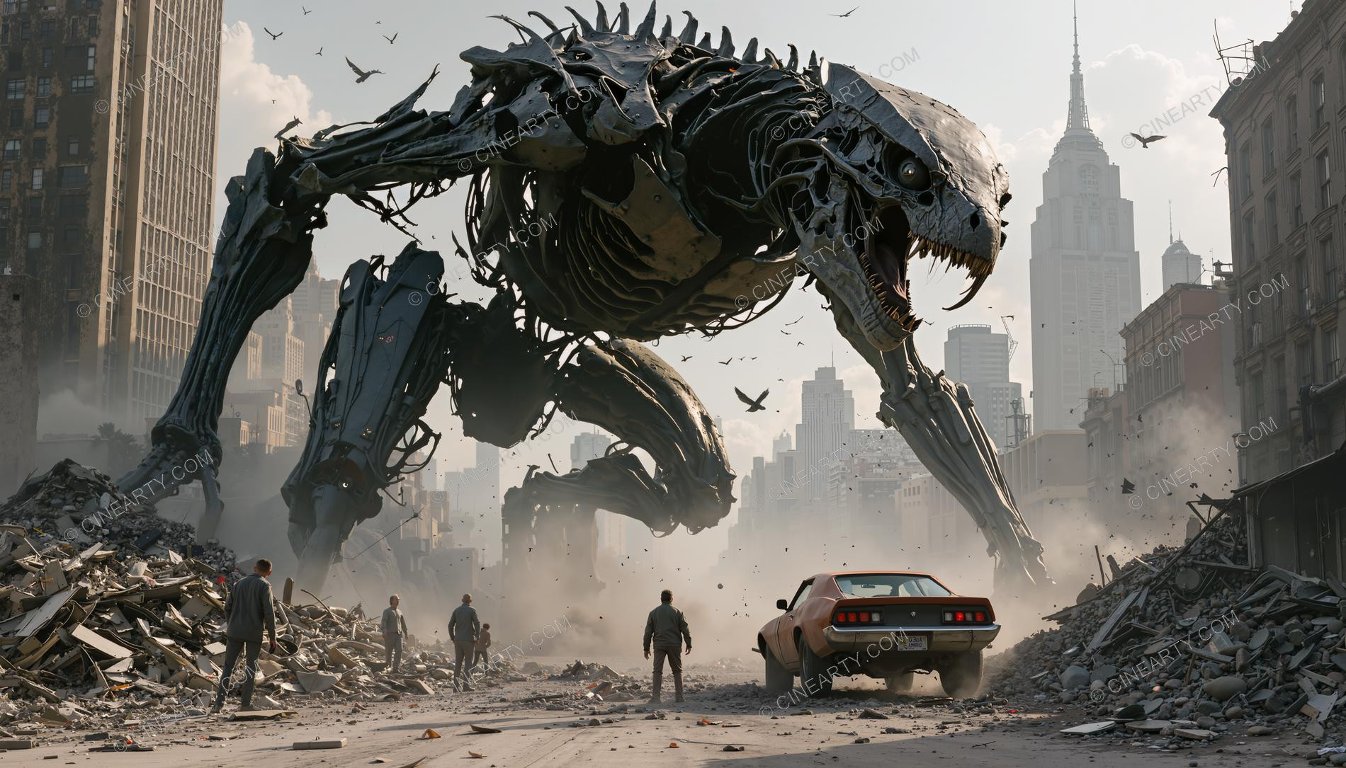 Giant Alien Monster Destroy City 30497