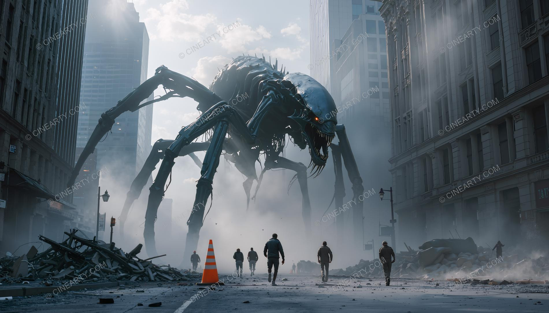 Giant Alien Monster Destroy City 37021