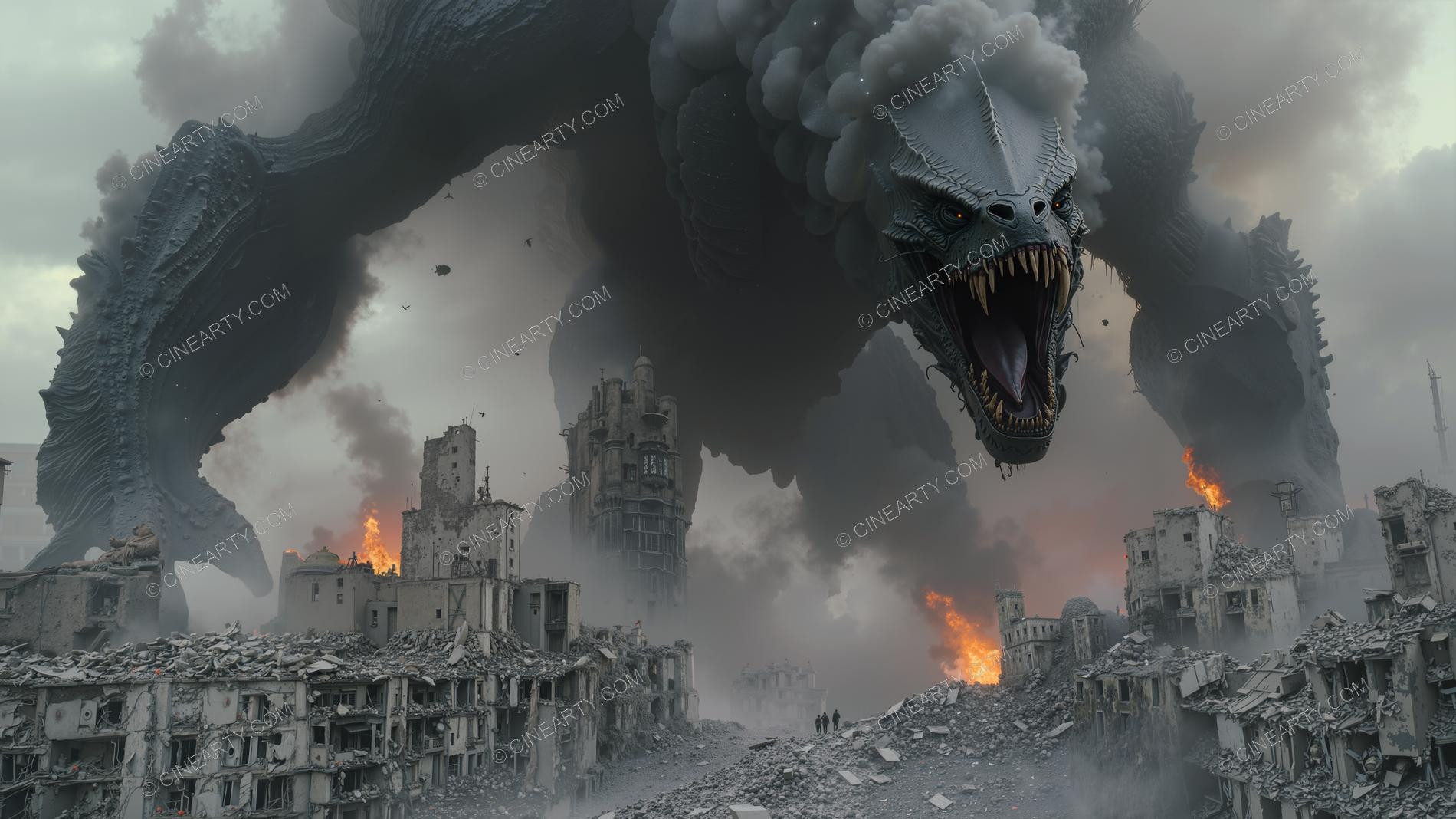 Giant Alien Monster Destroy City 79884