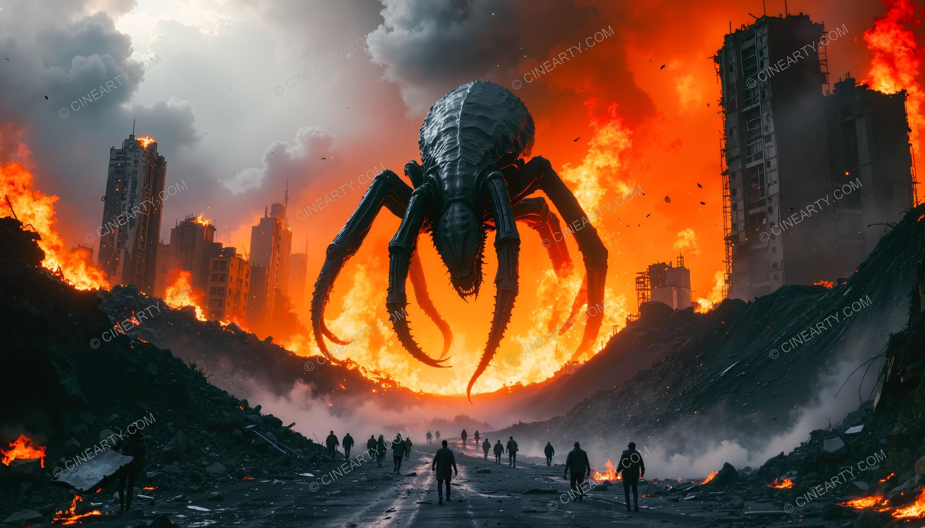 Giant Alien Monster Destroy City 38747