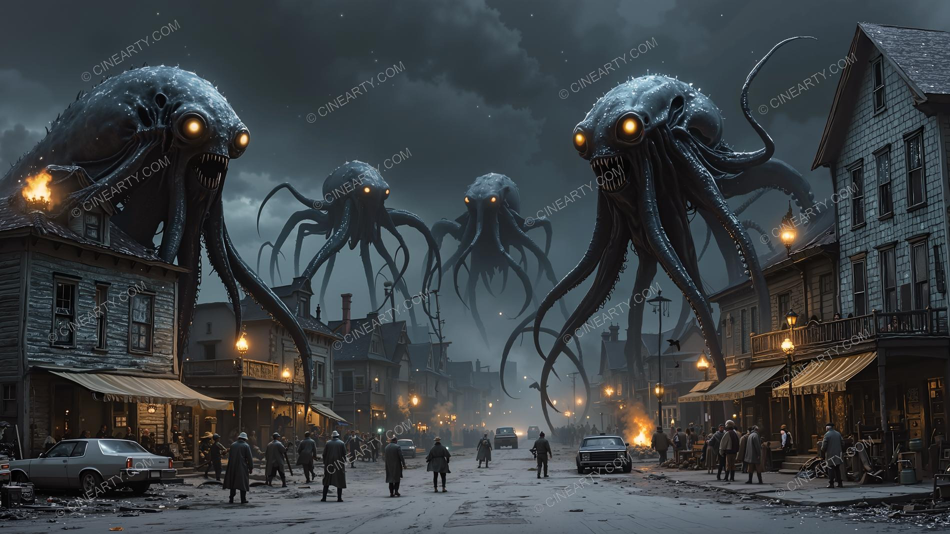 Giant Cephalopod Aliens in Town 65391