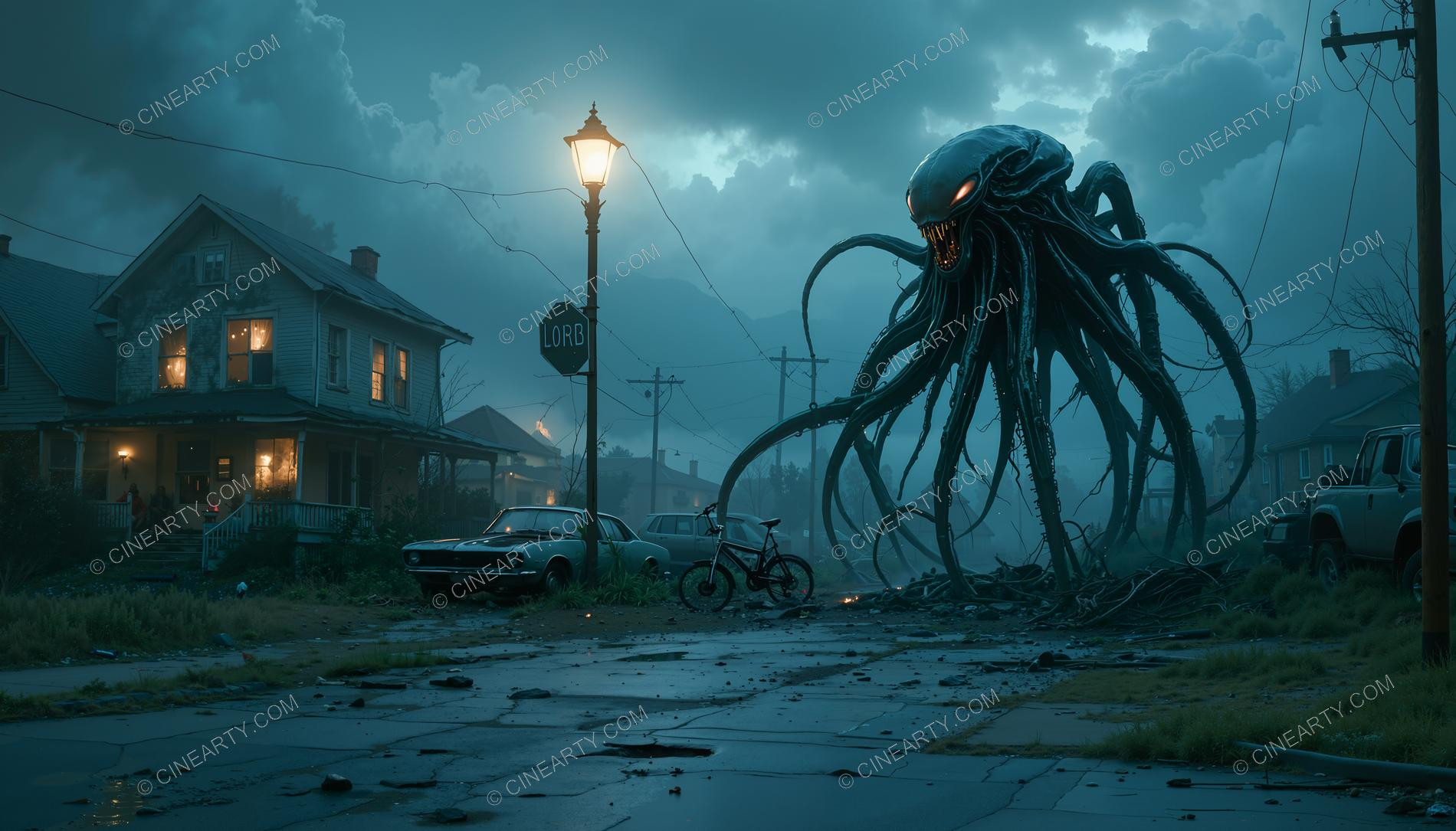 Giant Cephalopod Aliens in Town 58800