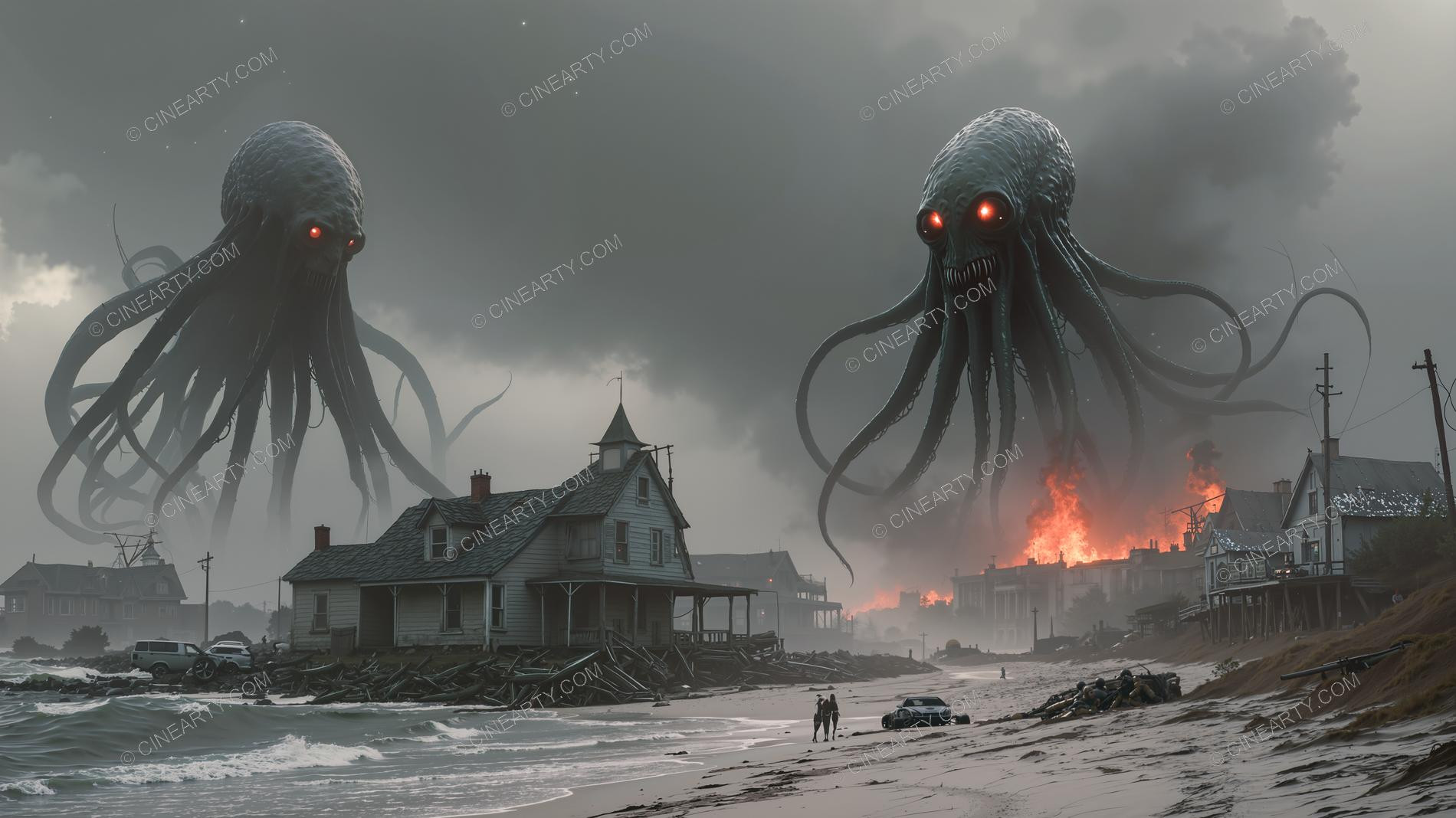 Giant Cephalopod Aliens in Town 65946