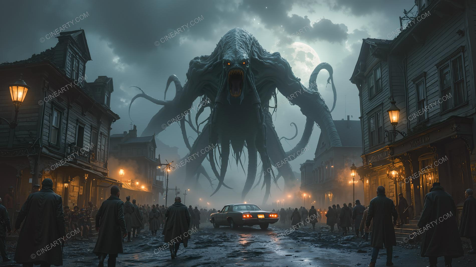 Giant Cephalopod Aliens in Town 99486