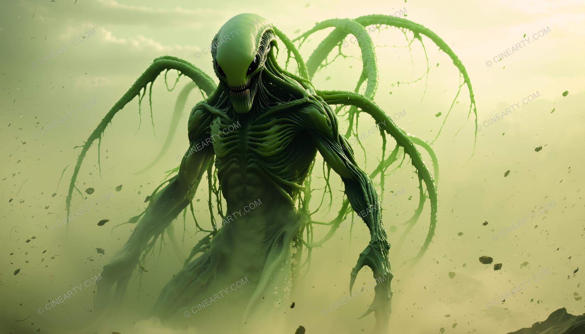 Alien Green Monsters 13642