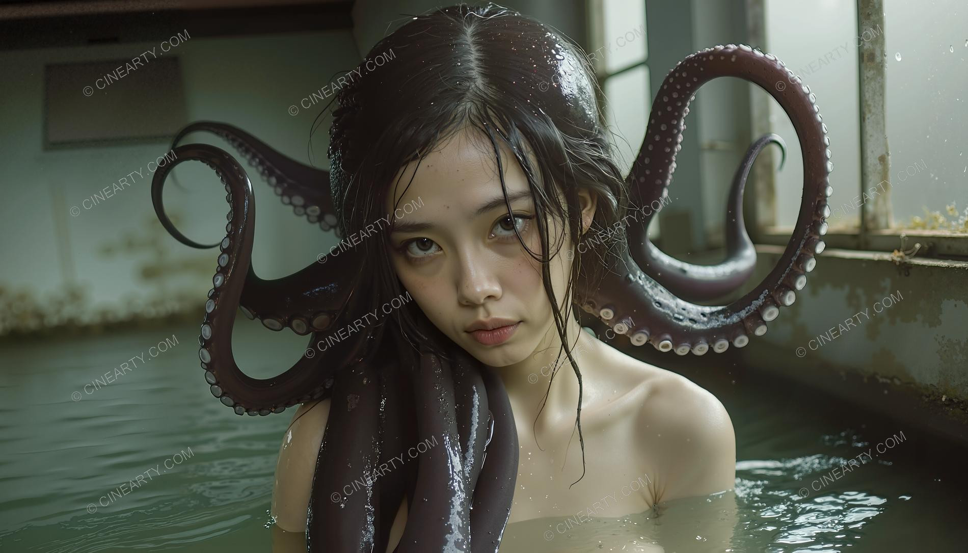 Octopus-Woman Hybrid Portrait 28189