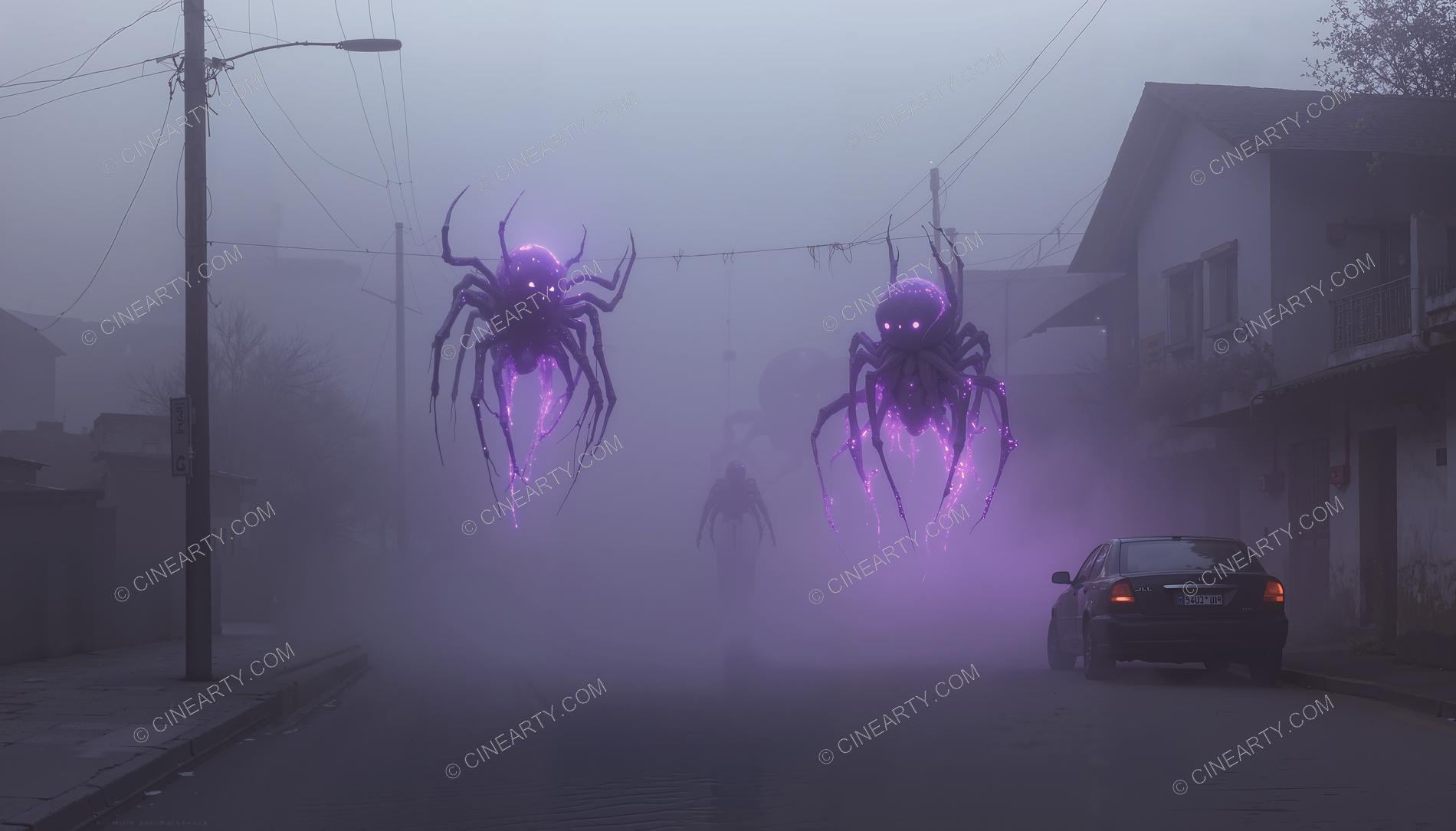 Alien Beings in an Old Mysty European Town 18202