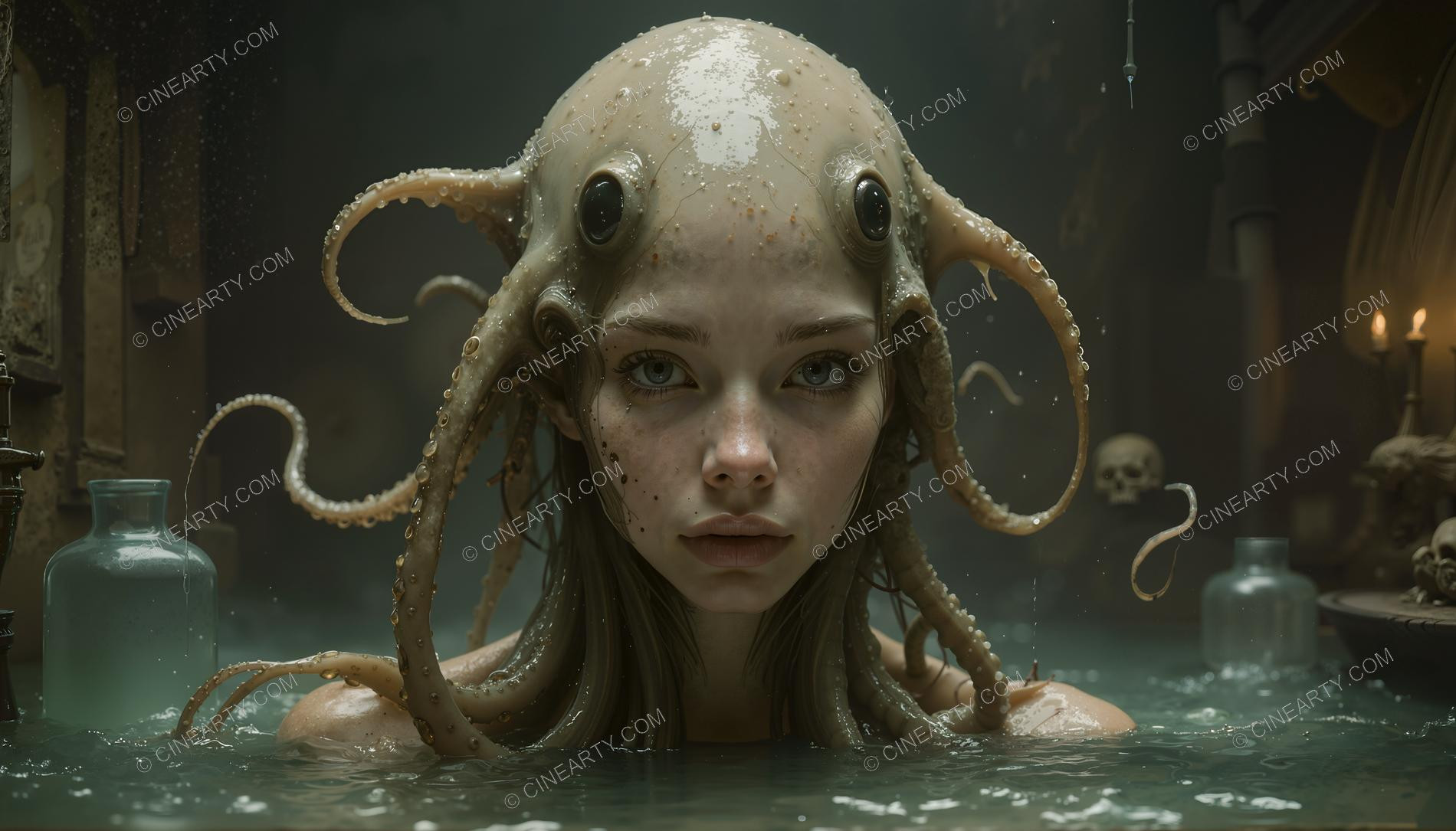 Octopus-Woman Hybrid Portrait 95302