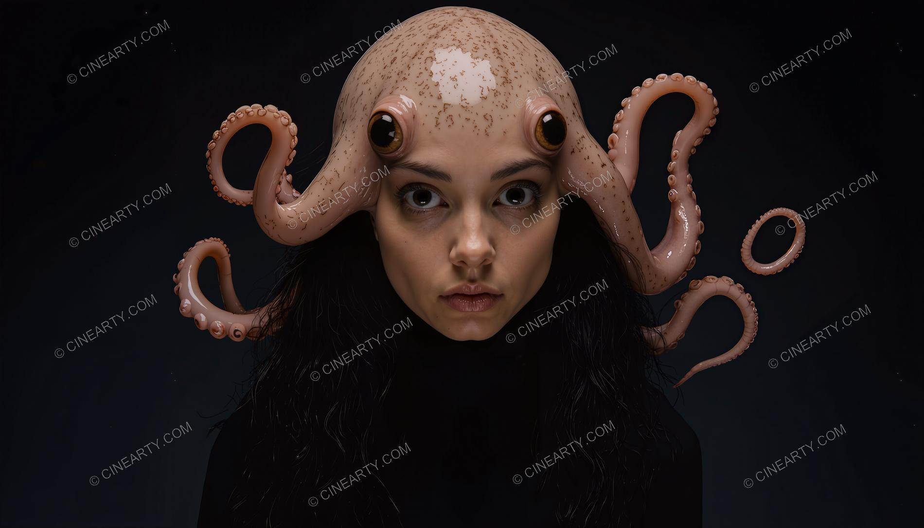 Octopus-Woman Hybrid Portrait 10678
