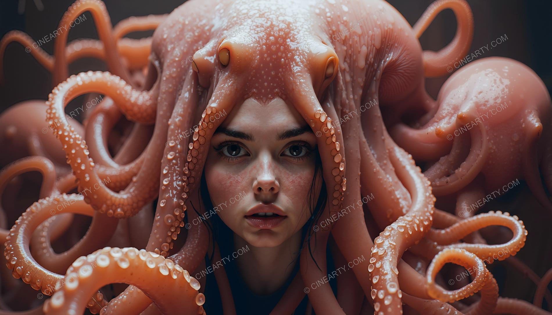 Octopus-Woman Hybrid Portrait 30927