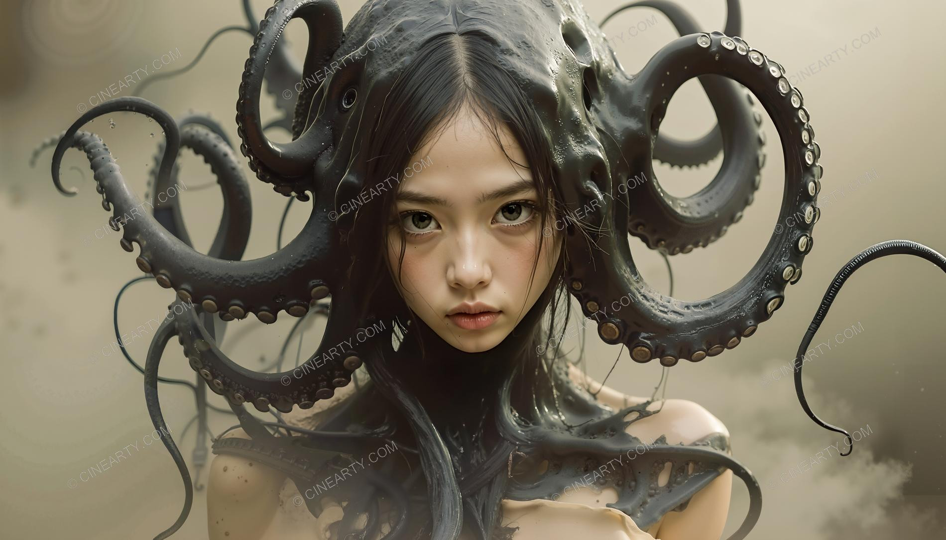 Octopus-Woman Hybrid Portrait 55971