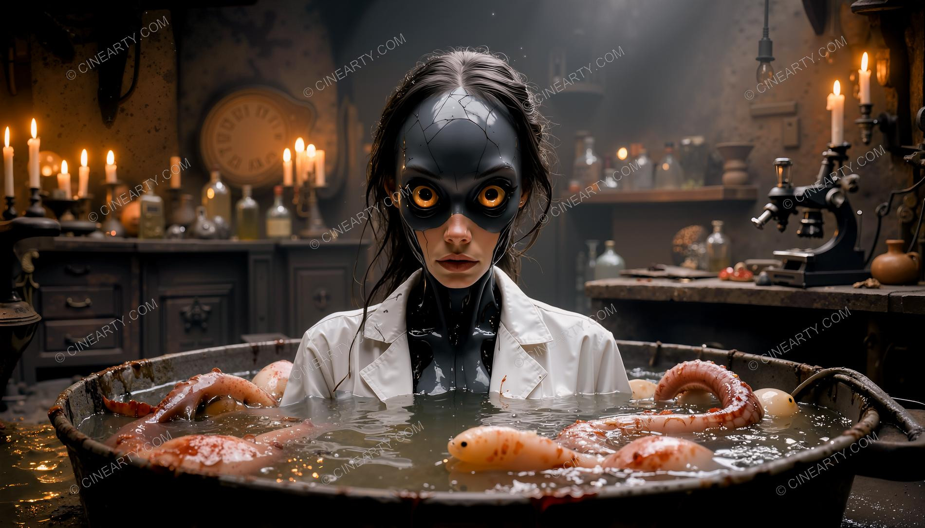 Octopus-Woman Hymera and Seafood 35662