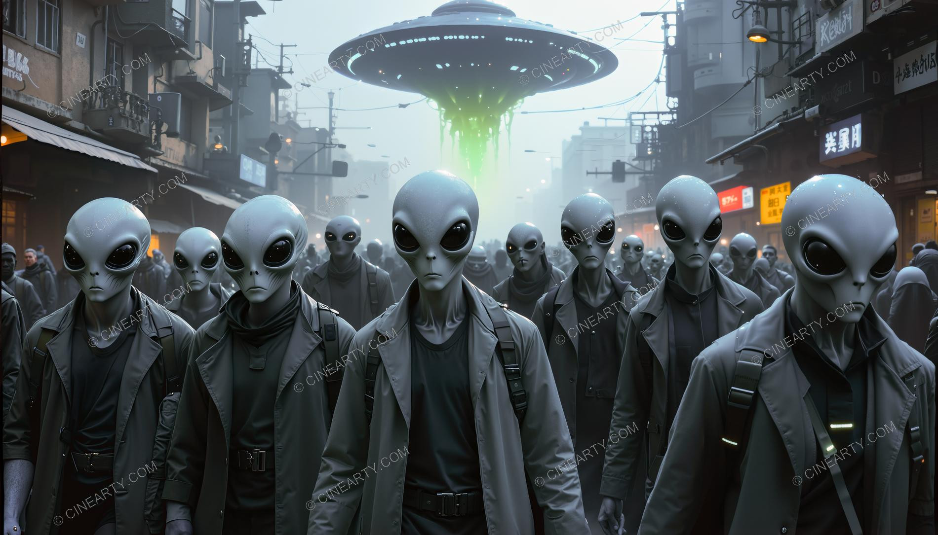 Classic Aliens Assimilated into Society 27011