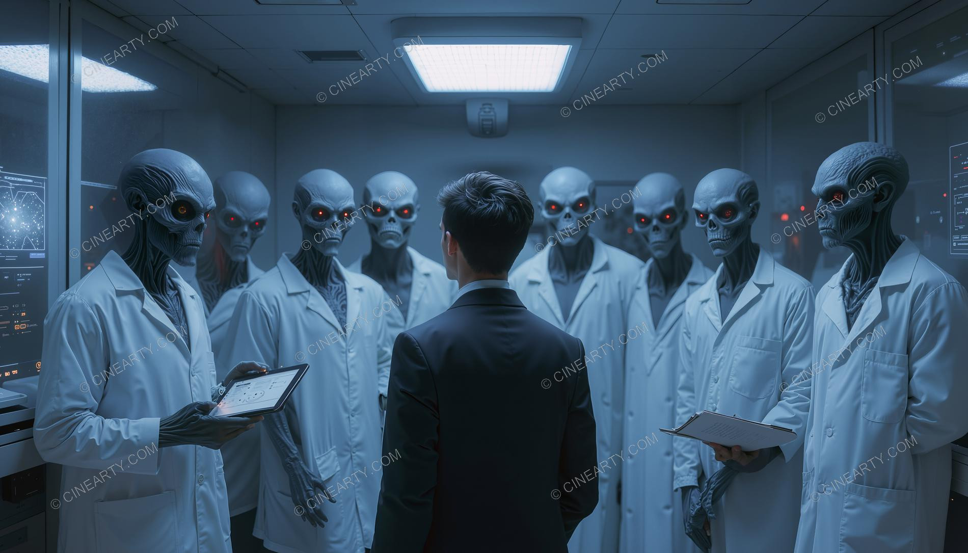 Humans and Aliens Cooperate in a Laboratory 38402