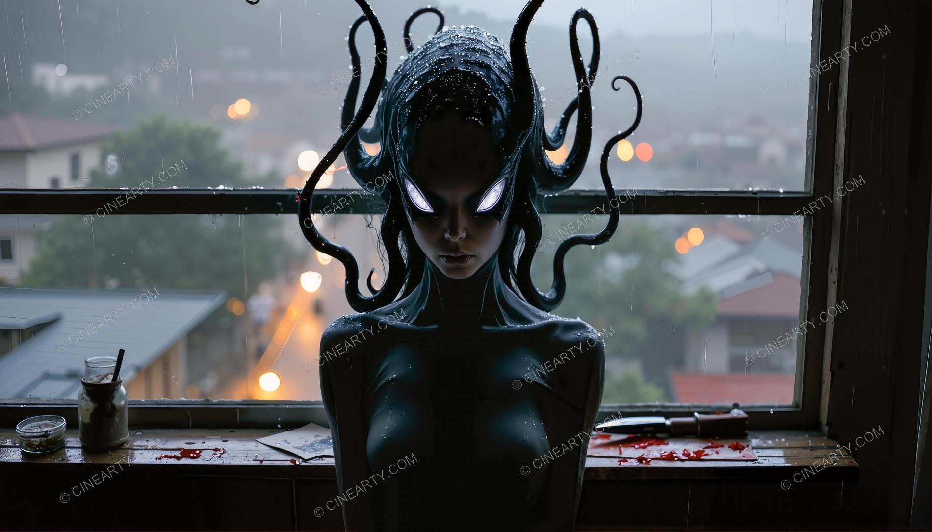 Octopus-like Alien Humanoids 94112