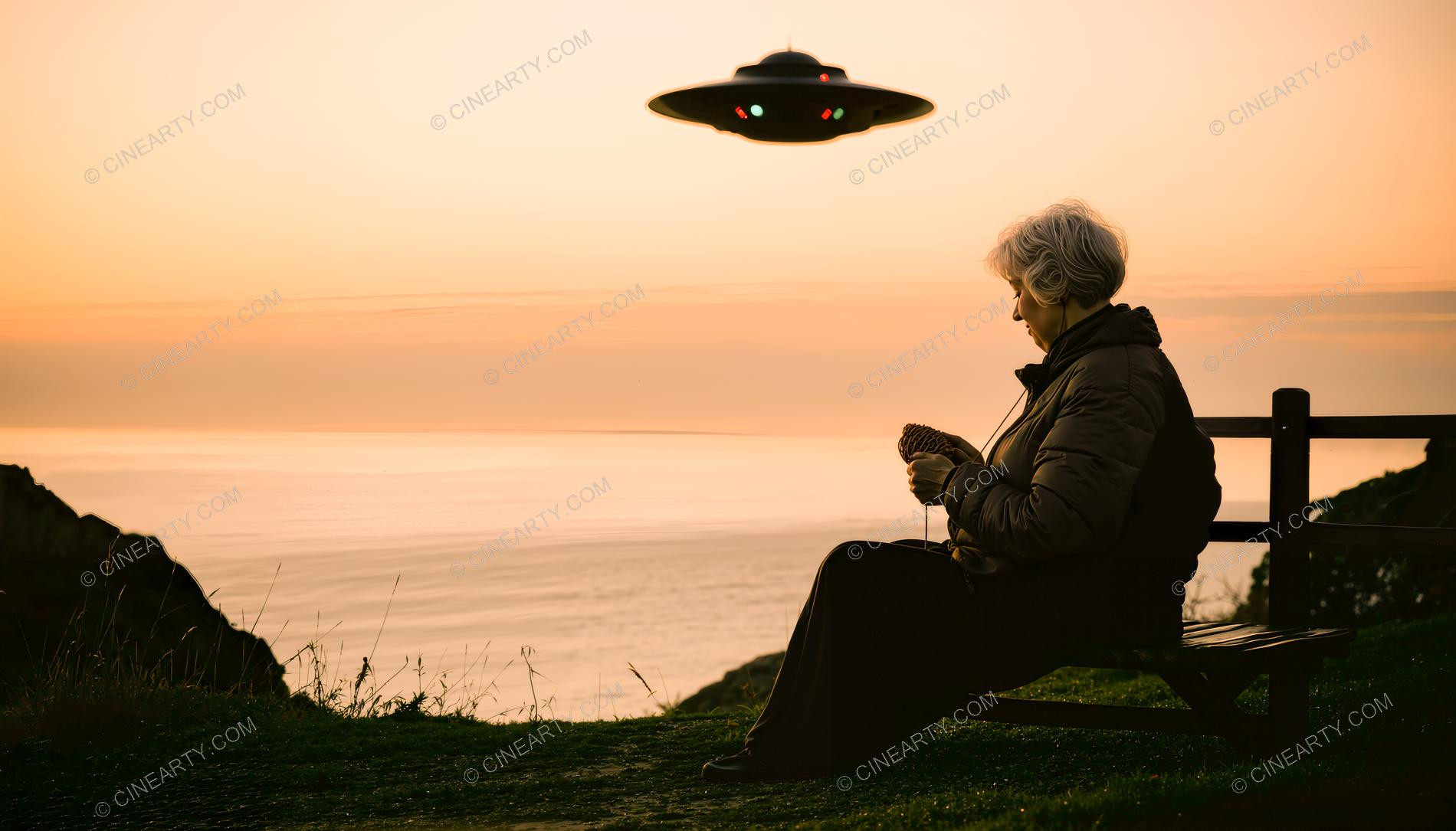 Flying Saucer and a Grandparents 86260