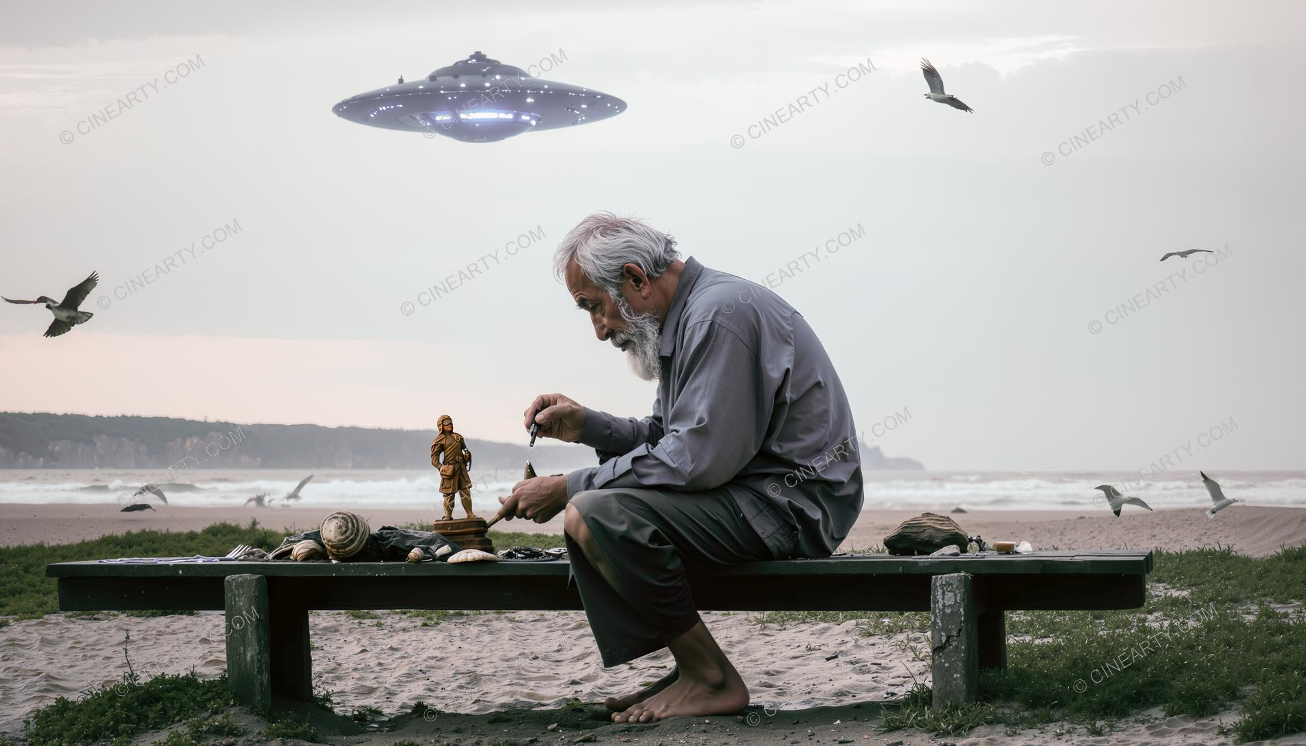 Flying Saucer and a Grandparents 13736