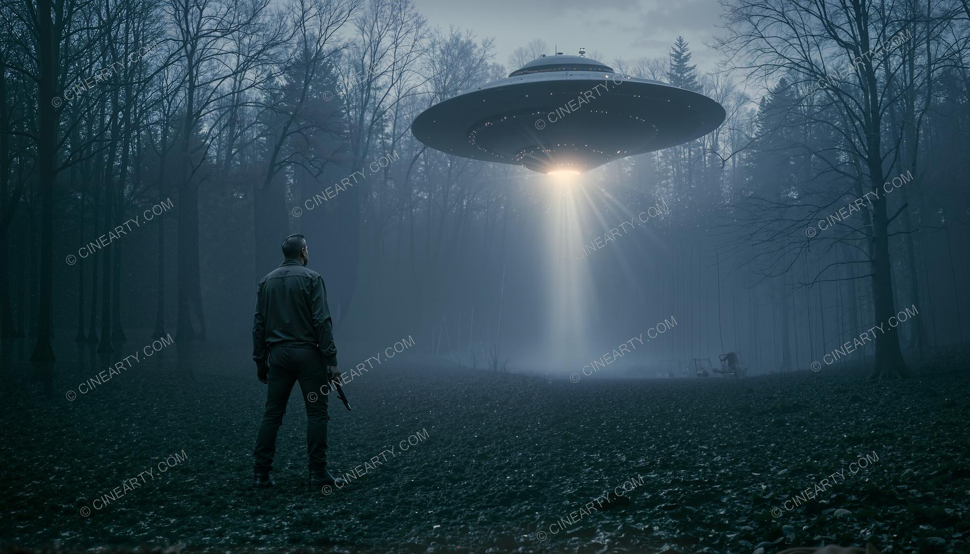 Flying Saucer in a Forest 23795