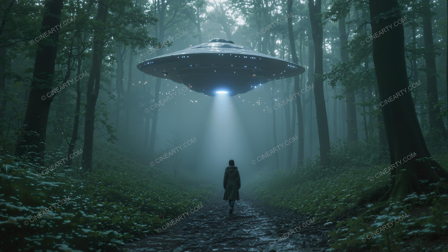 Flying Saucer in a Forest 96056