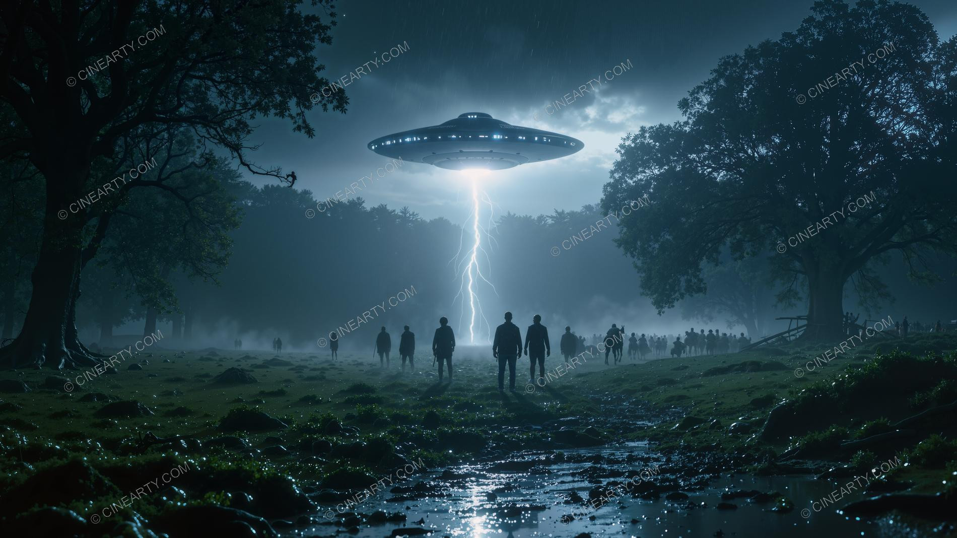 Flying Saucer in a Forest 61186