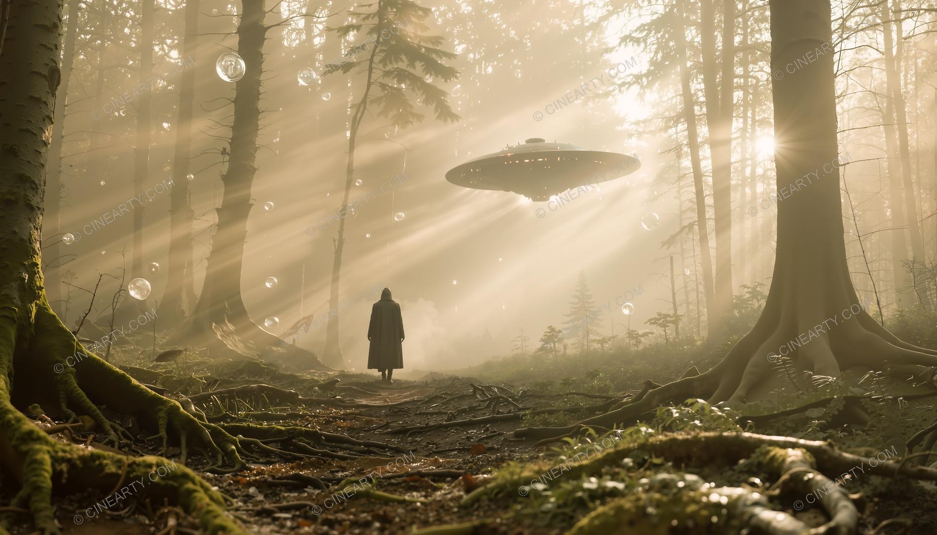 Flying Saucer in a Forest 75611