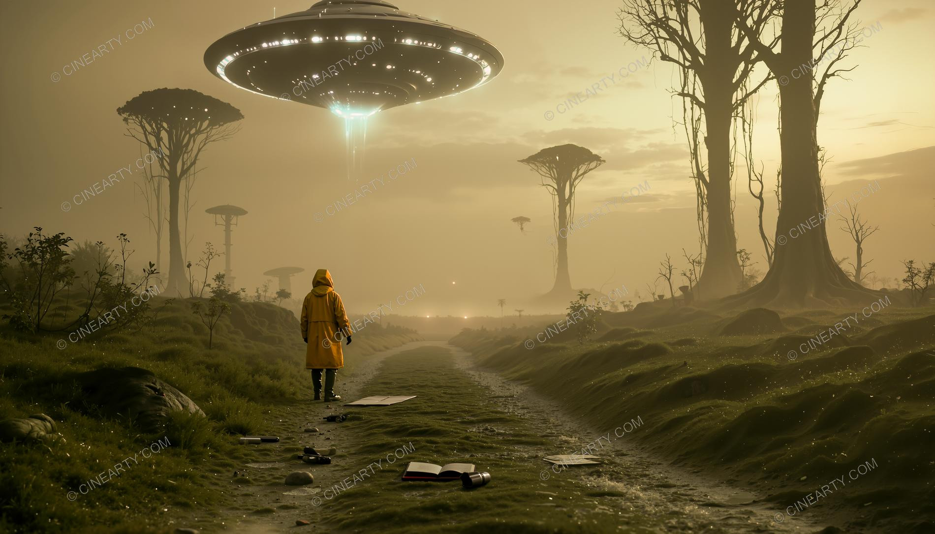 Flying Saucer in a Forest 37677