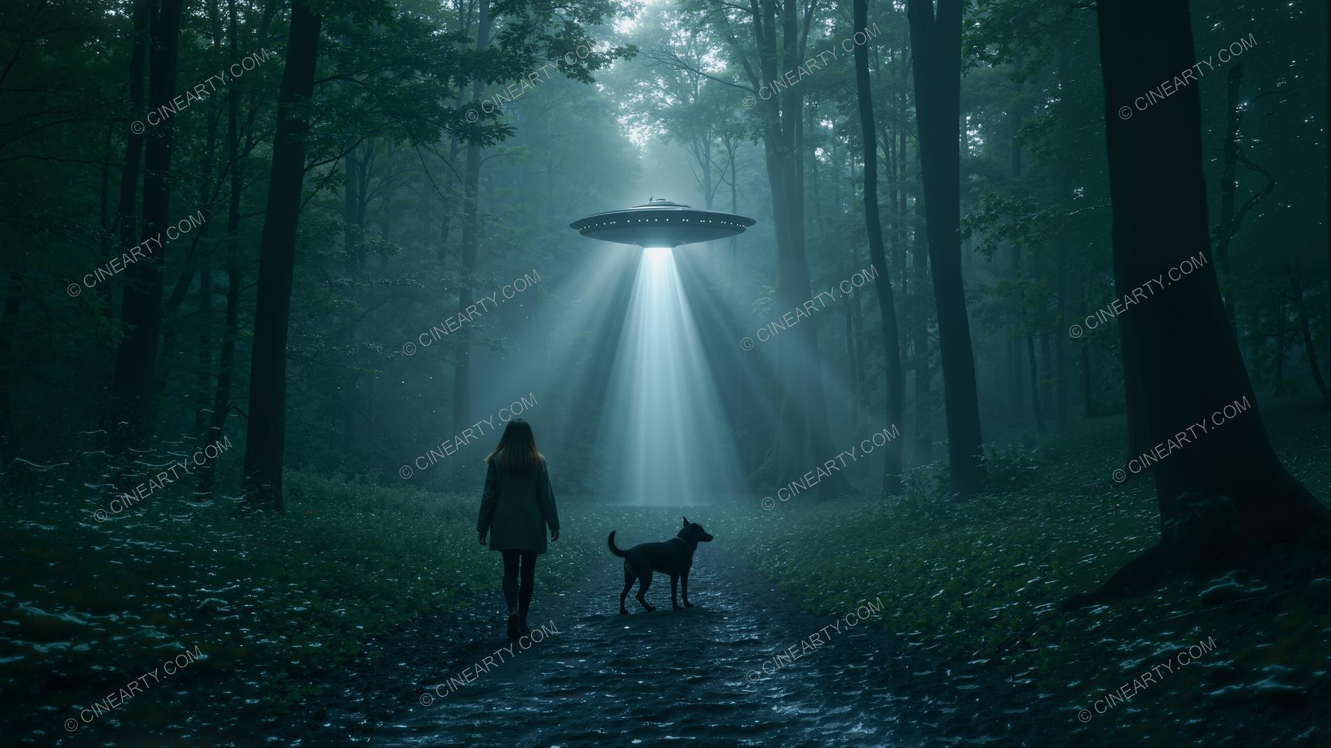 Flying Saucer in a Forest 02783
