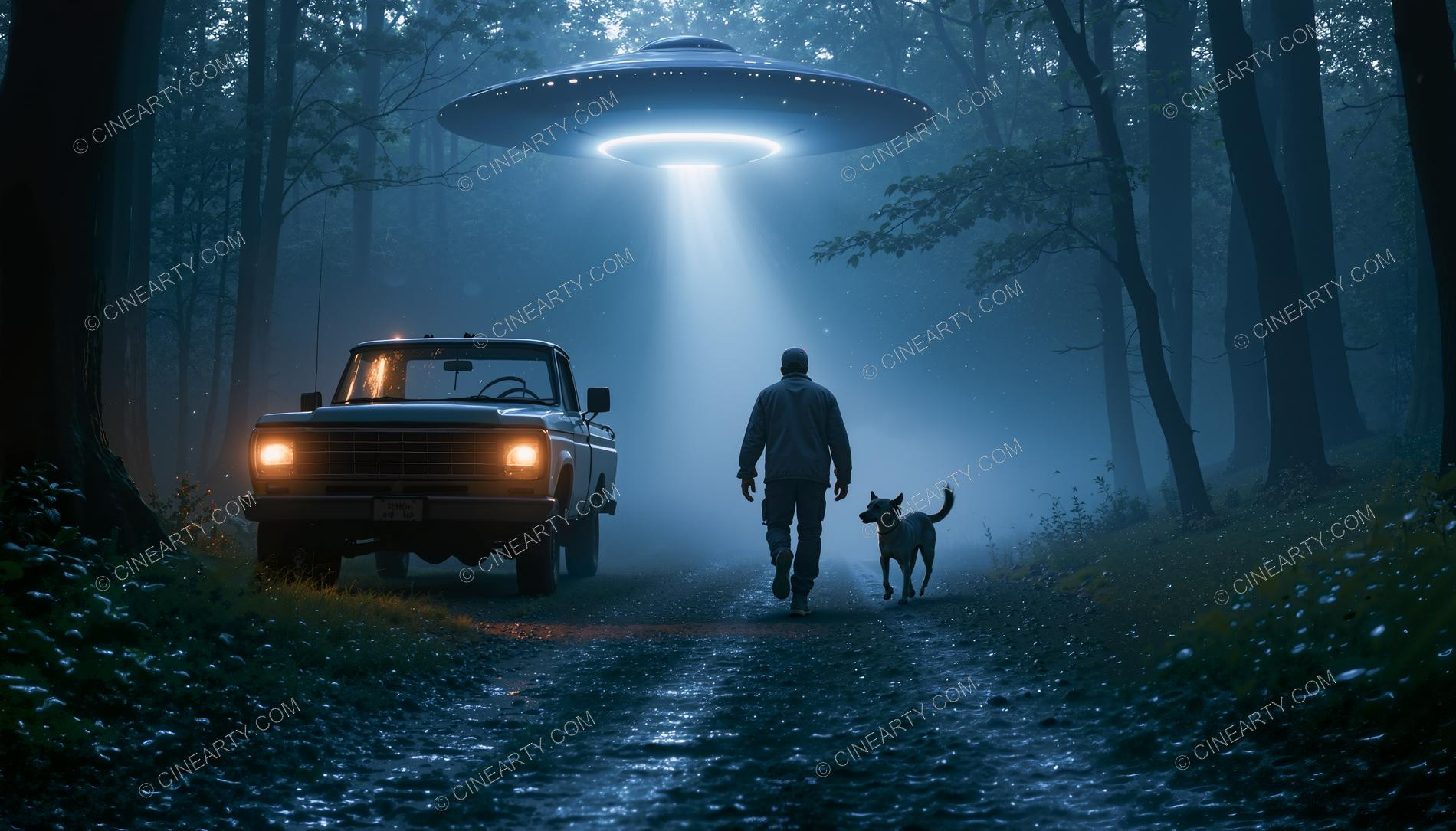 Flying Saucer in a Forest 92227