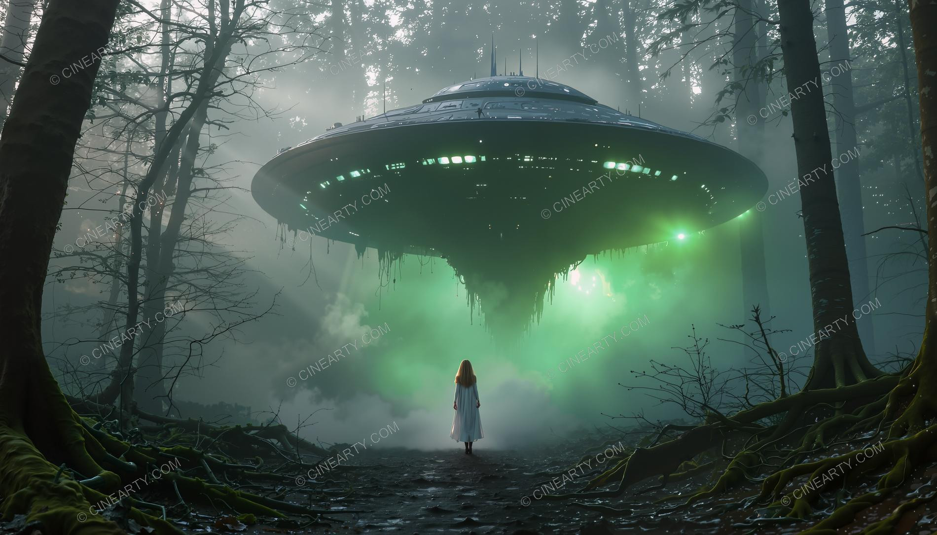 Flying Saucer in a Forest 20835