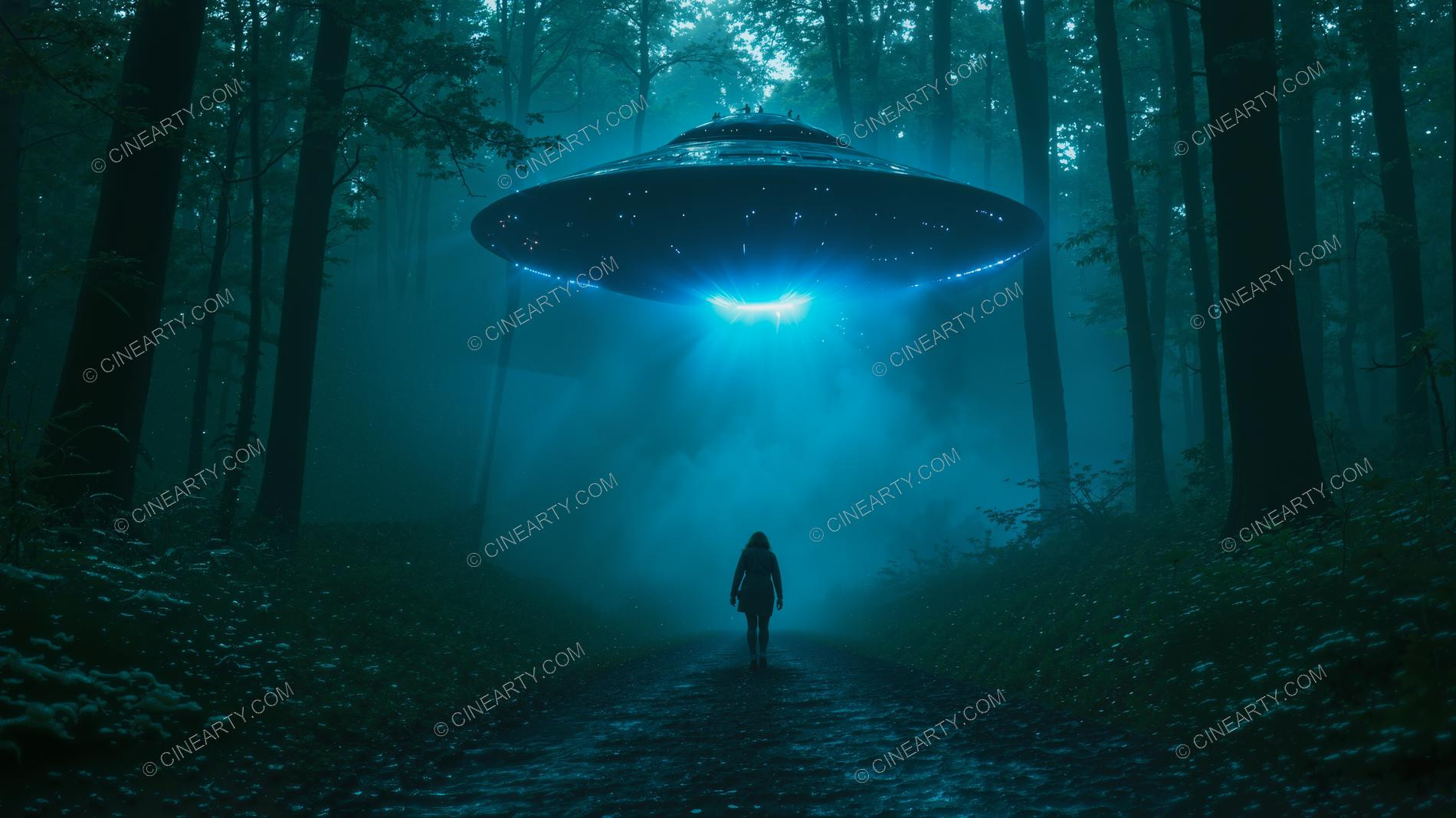 Flying Saucer in a Forest 25066