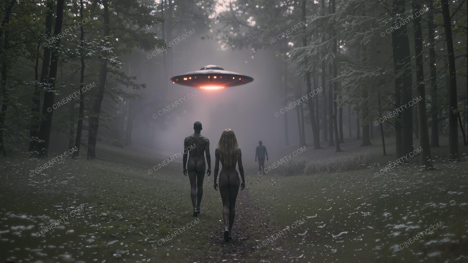 Flying Saucer in a Forest 01933