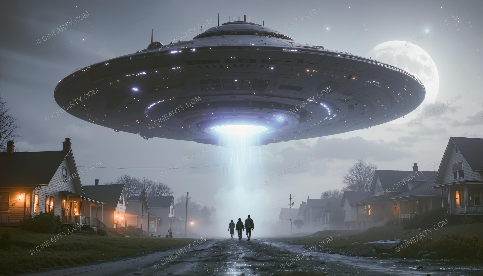 Flying Saucer in a Twilight Town 86574