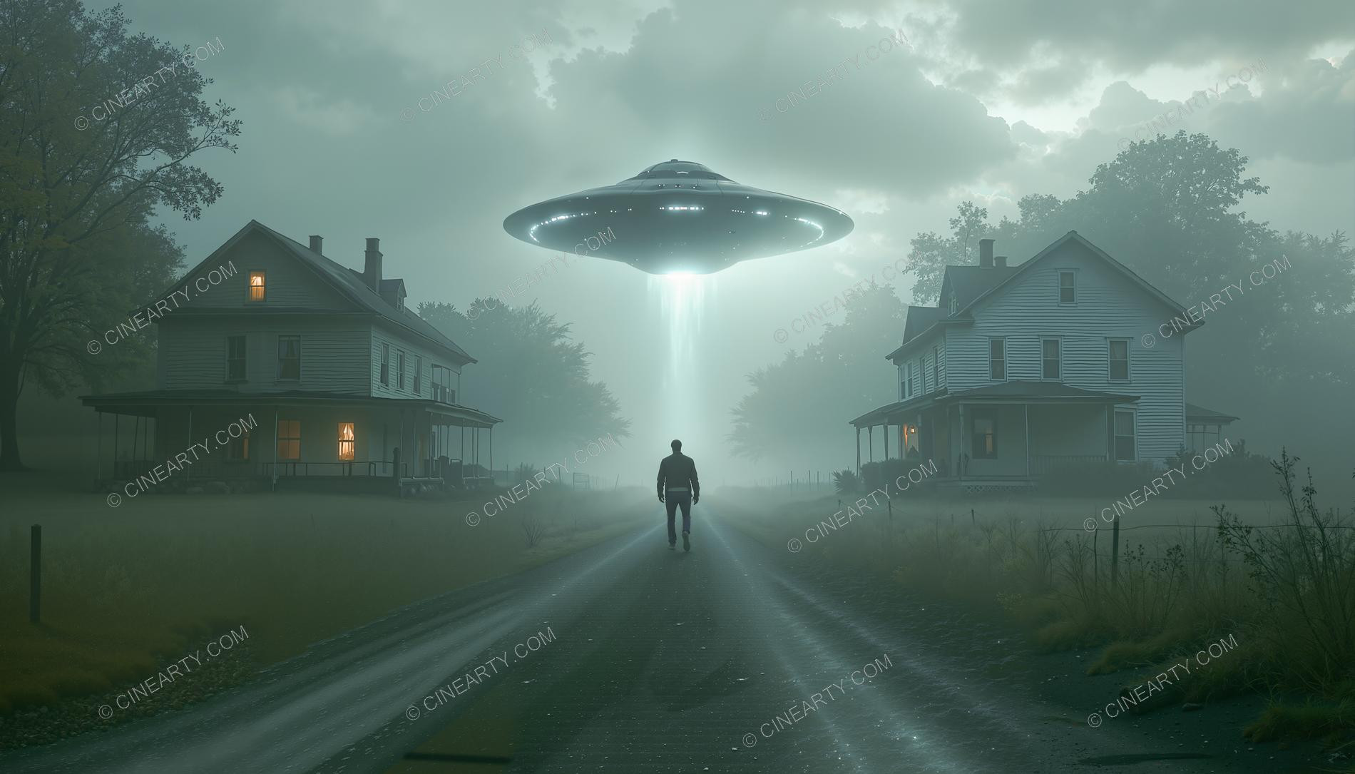 Flying Saucer in a Twilight Town 51863