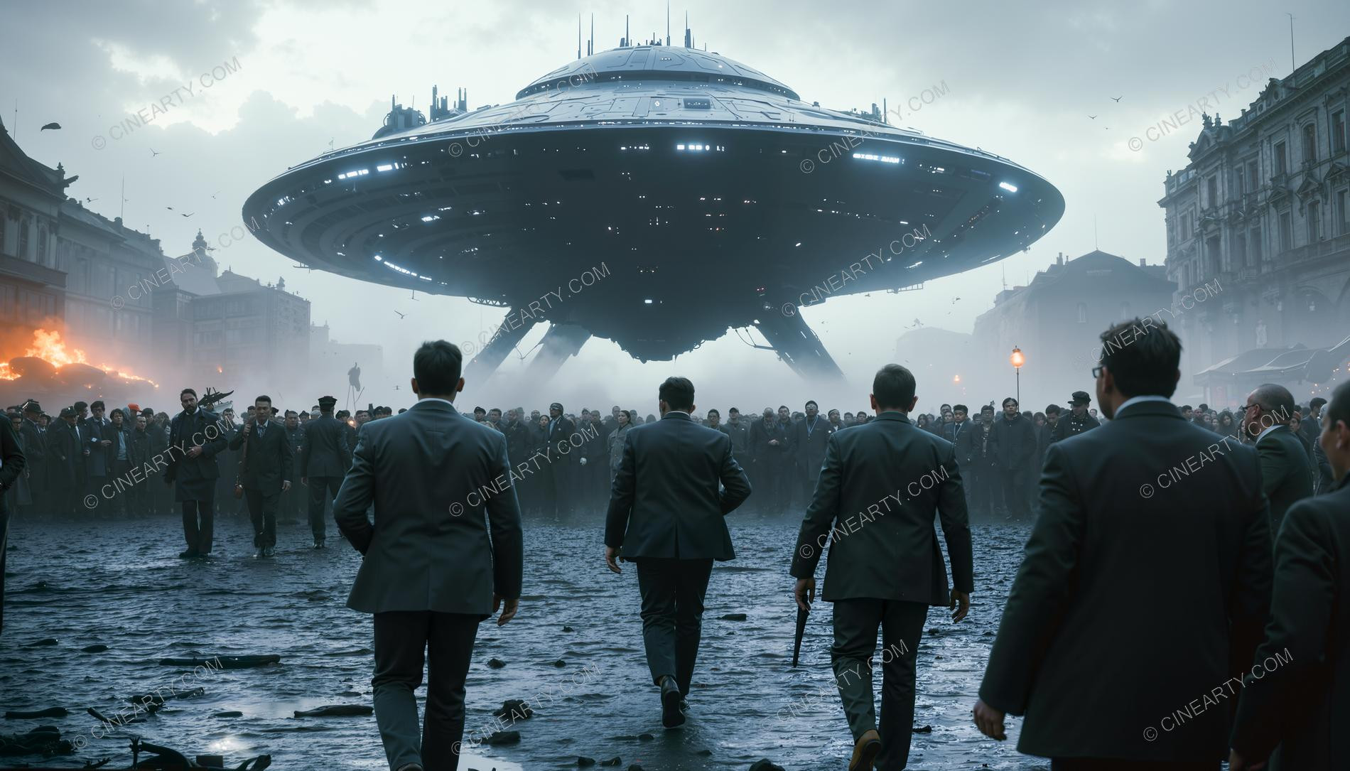 Flying Saucer On Legs 77678