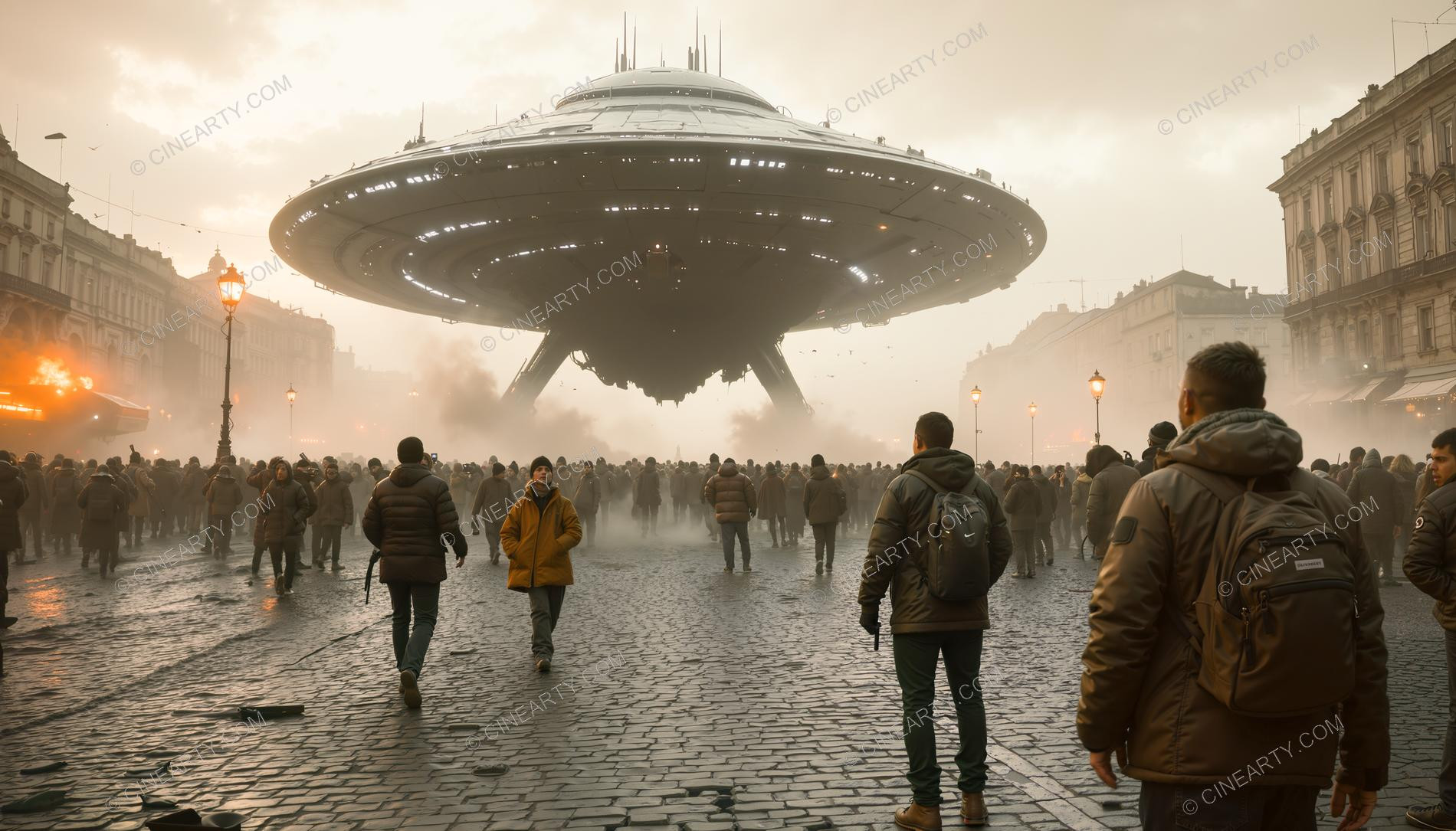 Flying Saucer On Legs 00679