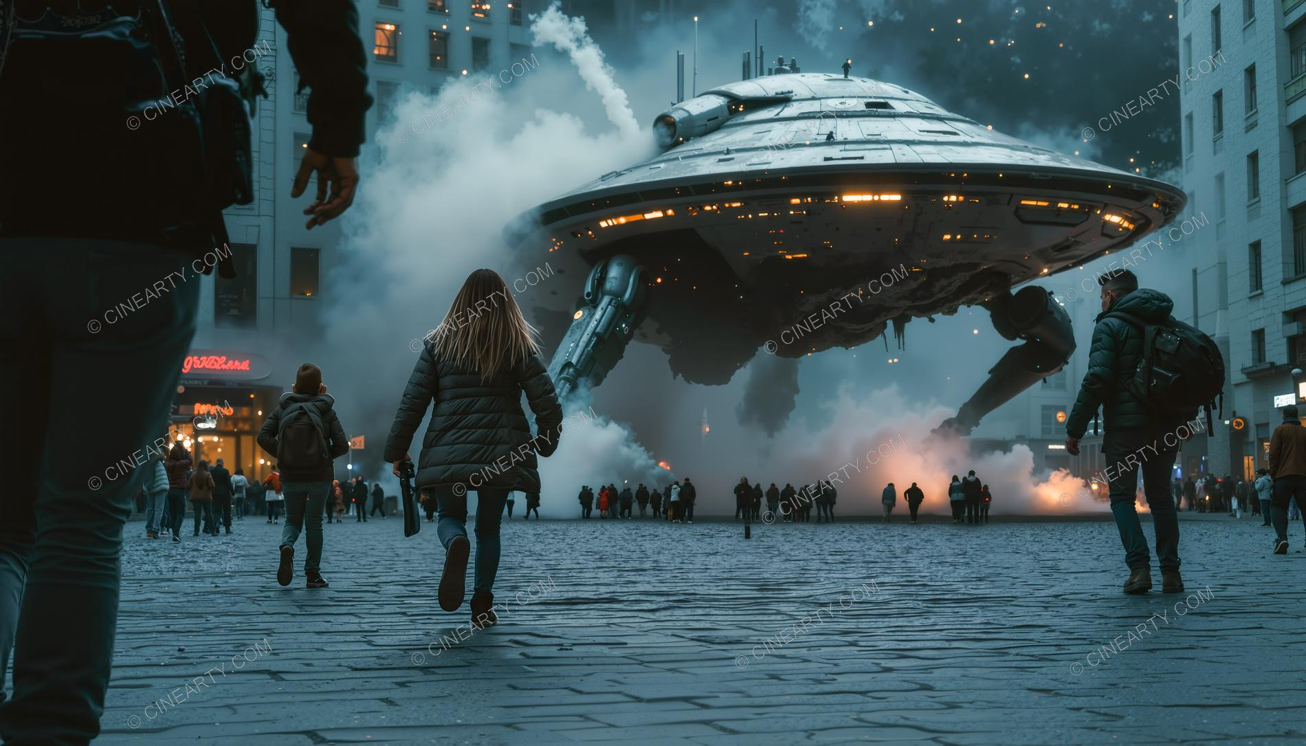 Flying Saucer On Legs 57400