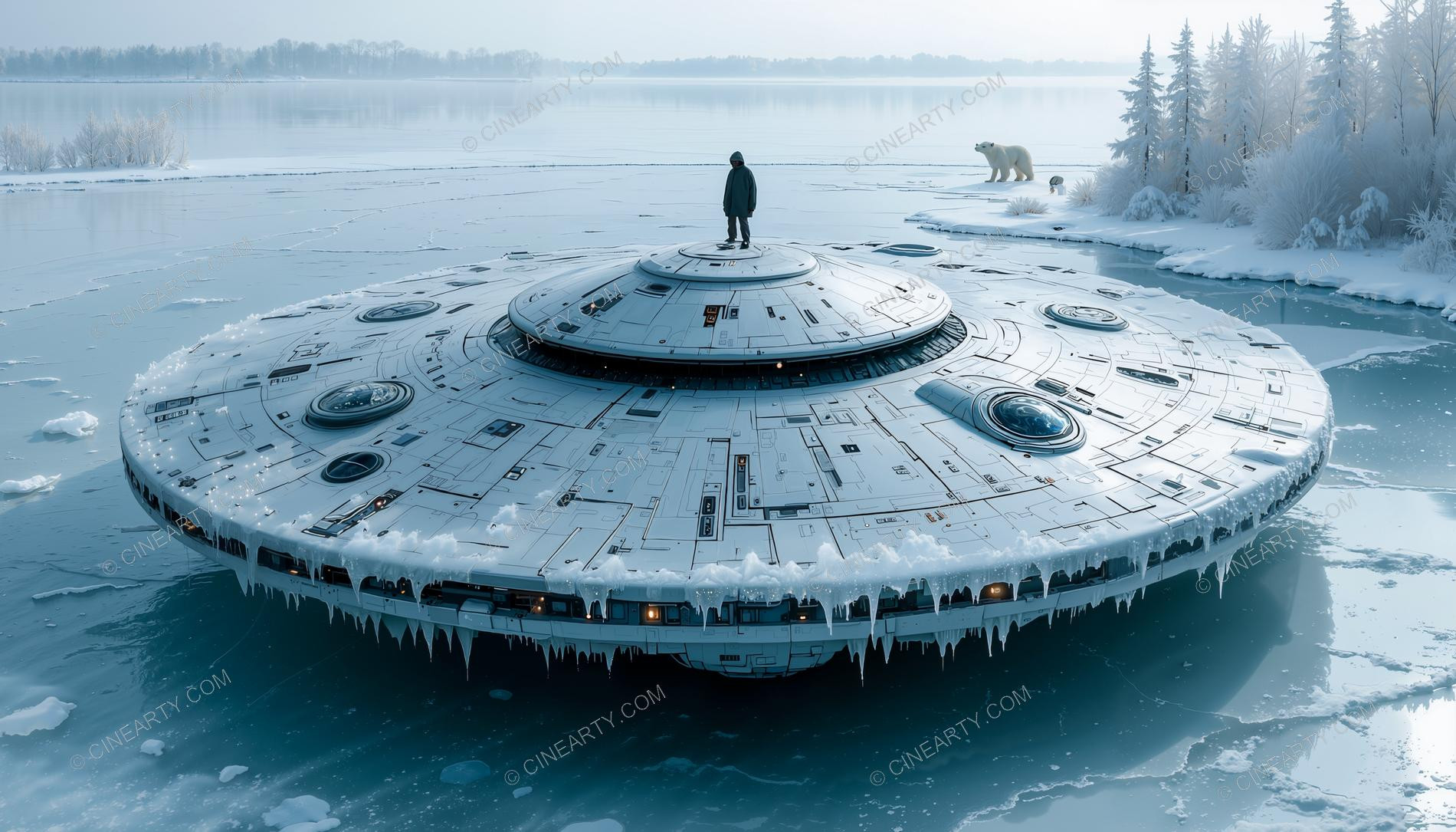 Flying Saucers in an Ice 28632