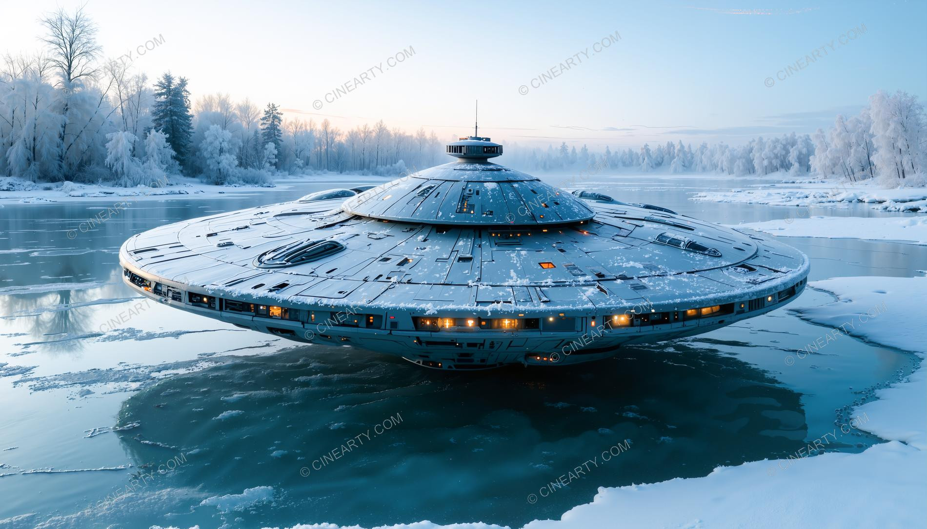 Flying Saucers in an Ice 56913