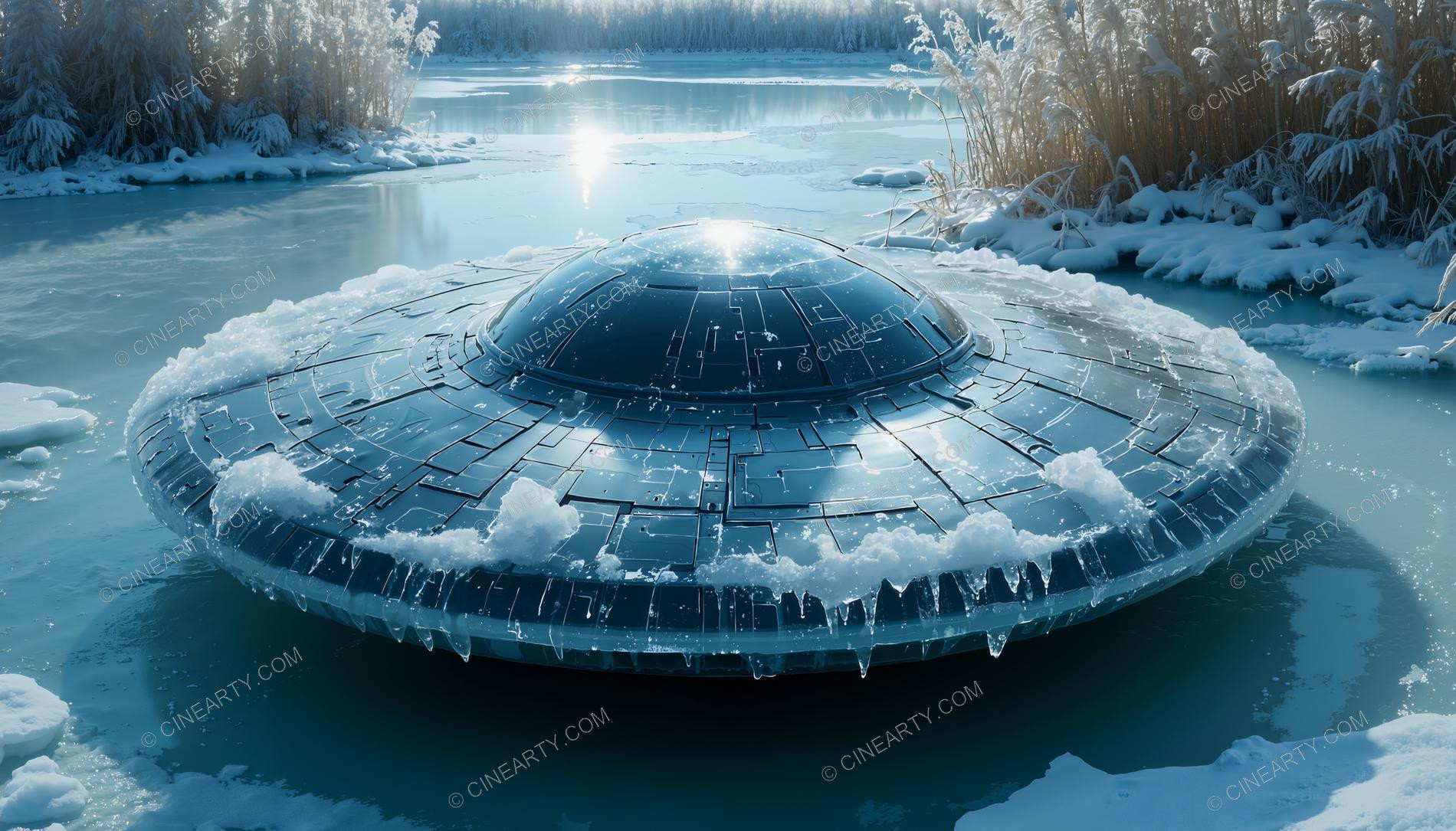 Flying Saucers in an Ice 73442