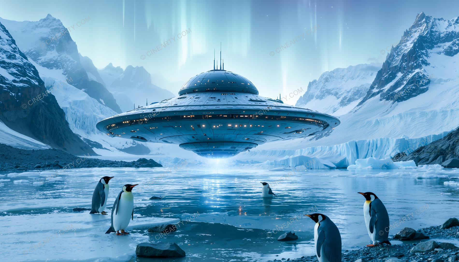 Flying Saucers in an Ice 19403