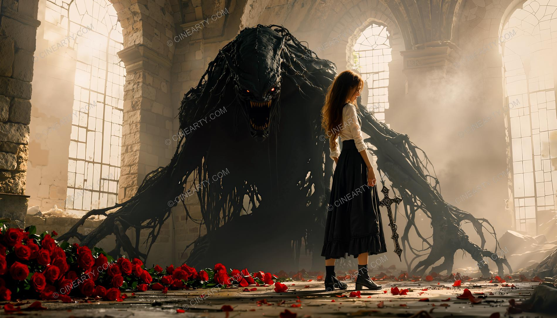 Magical Beast and Girl at Peace 46794