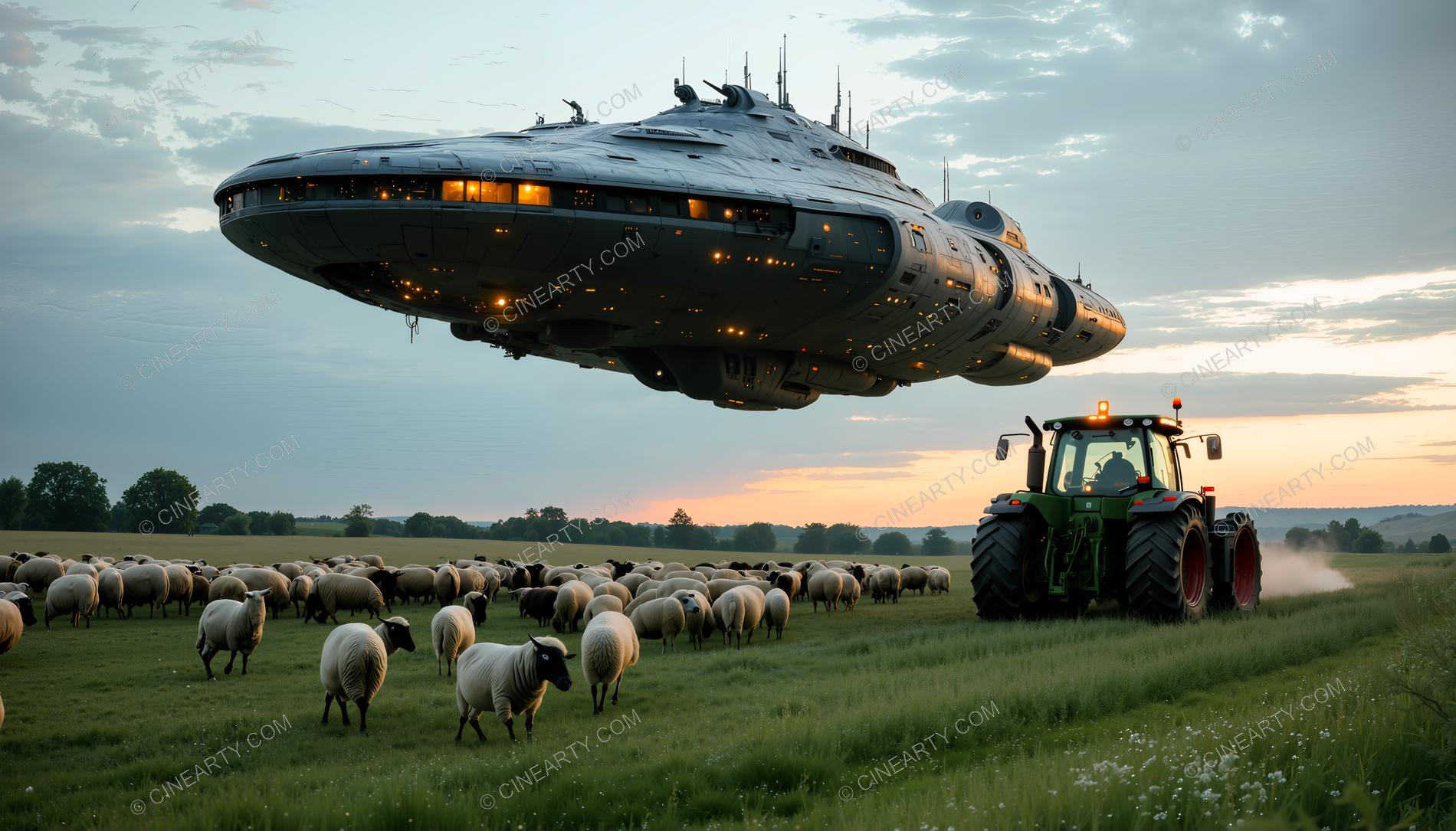 Spaceship Arrived on the Earth 47745