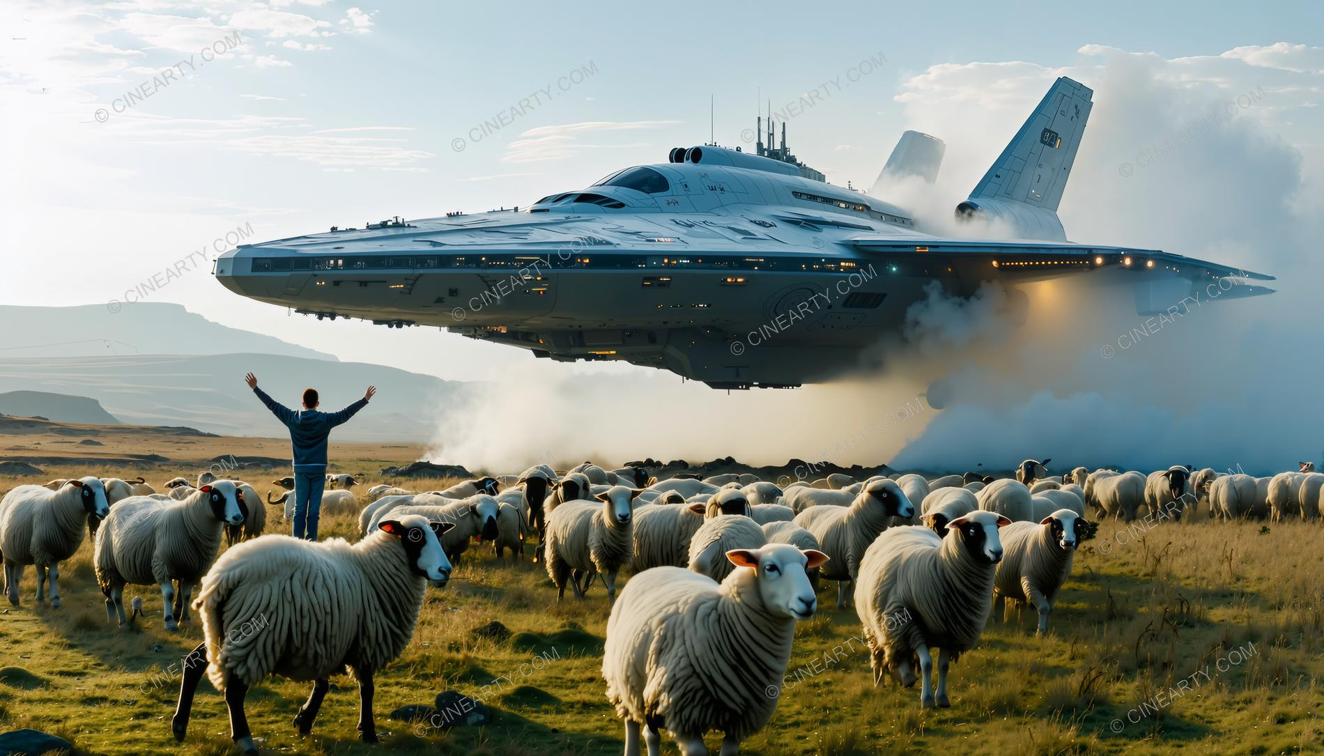 Spaceship Arrived on the Earth 64102