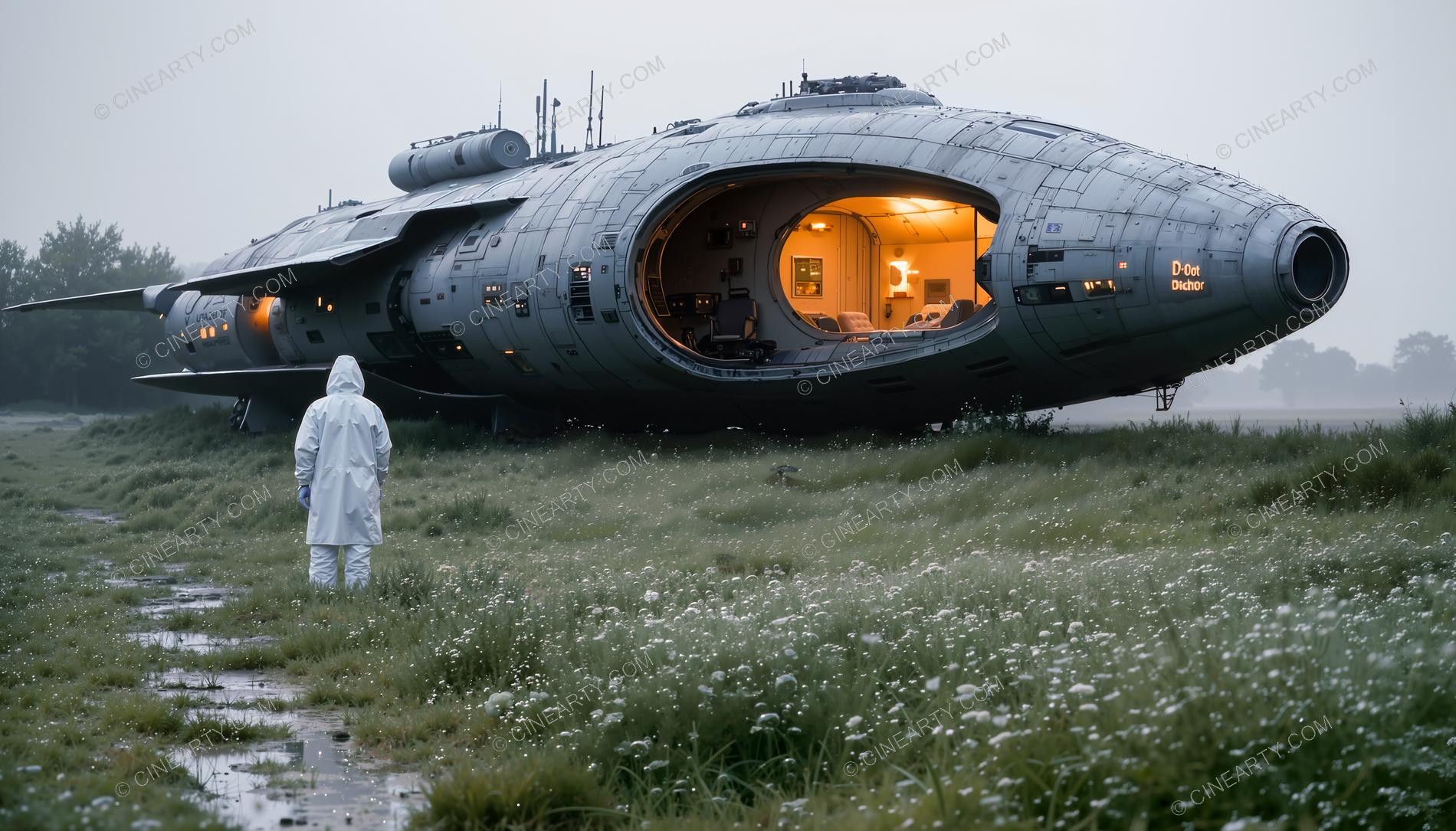 Spaceship Arrived on the Earth 89765