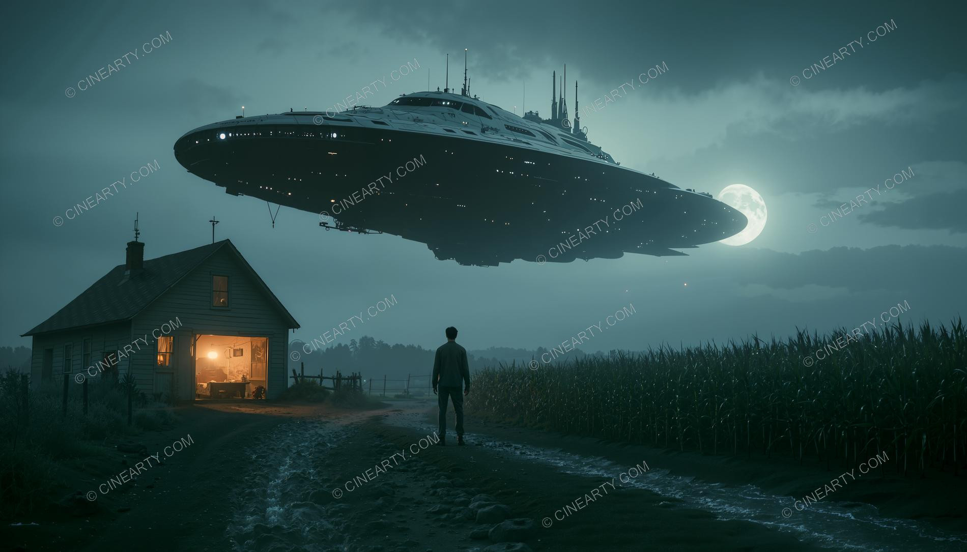 Spaceship Arrived on the Earth 03922