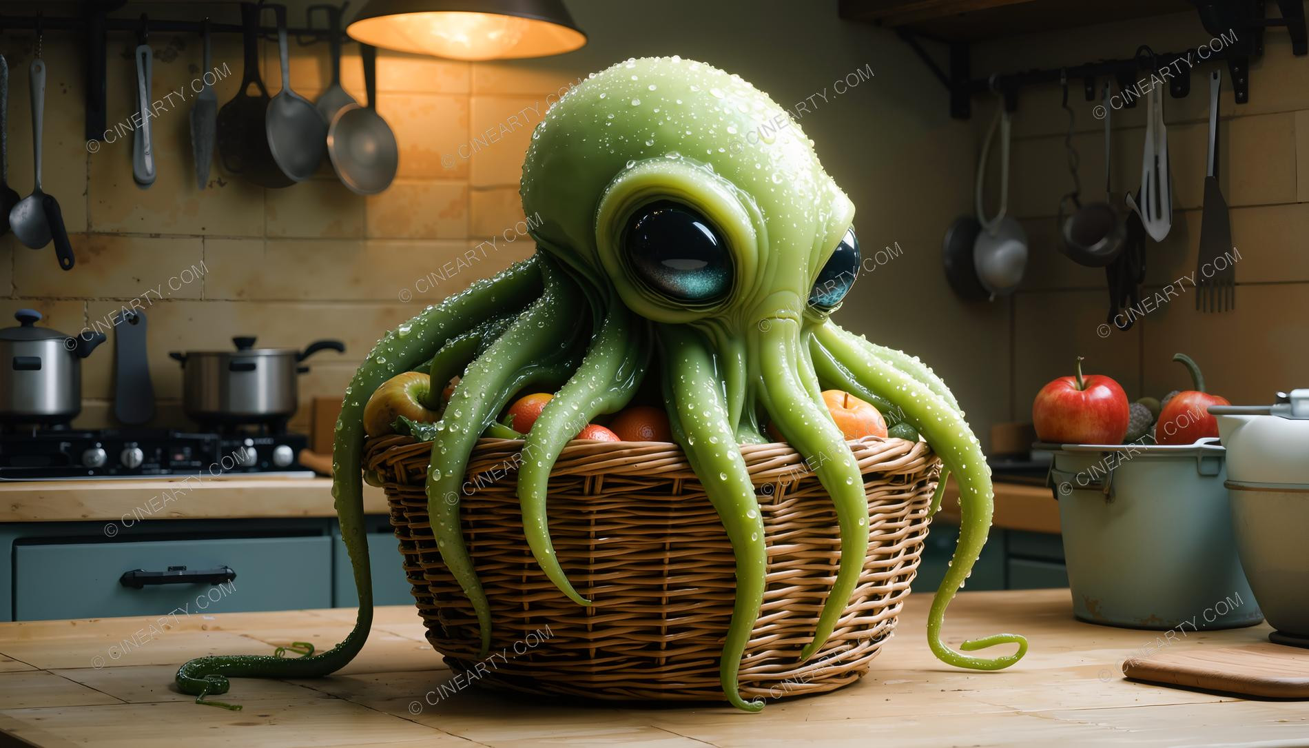 Alien Cephalopod in Your Home 51456