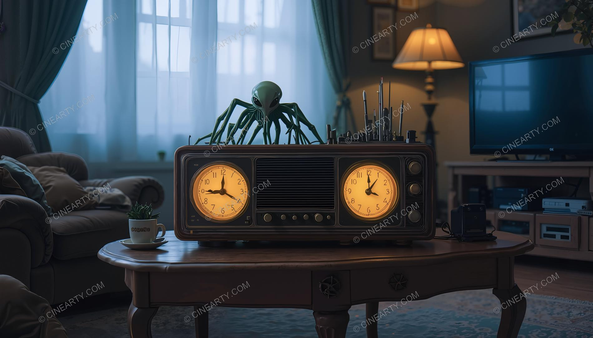 Aliens Disguise As Clock 30239