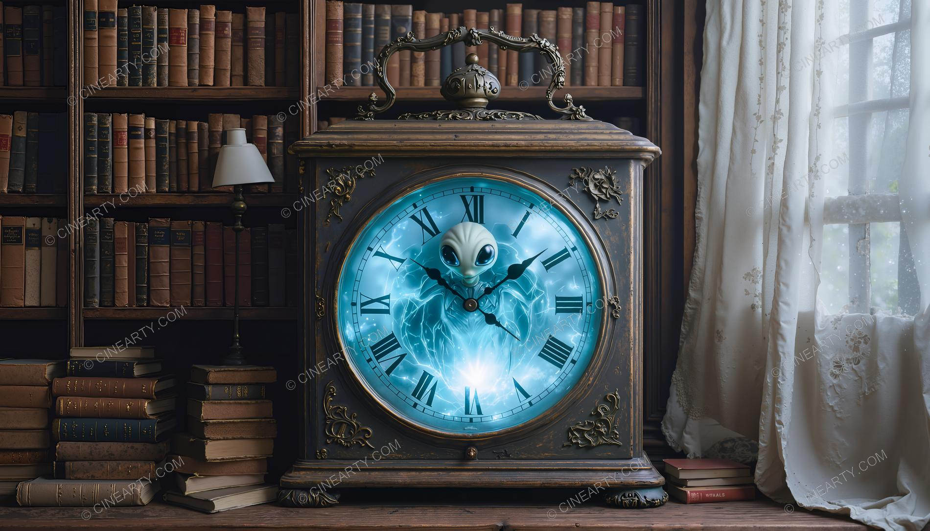 Aliens Disguise As Clock 35007