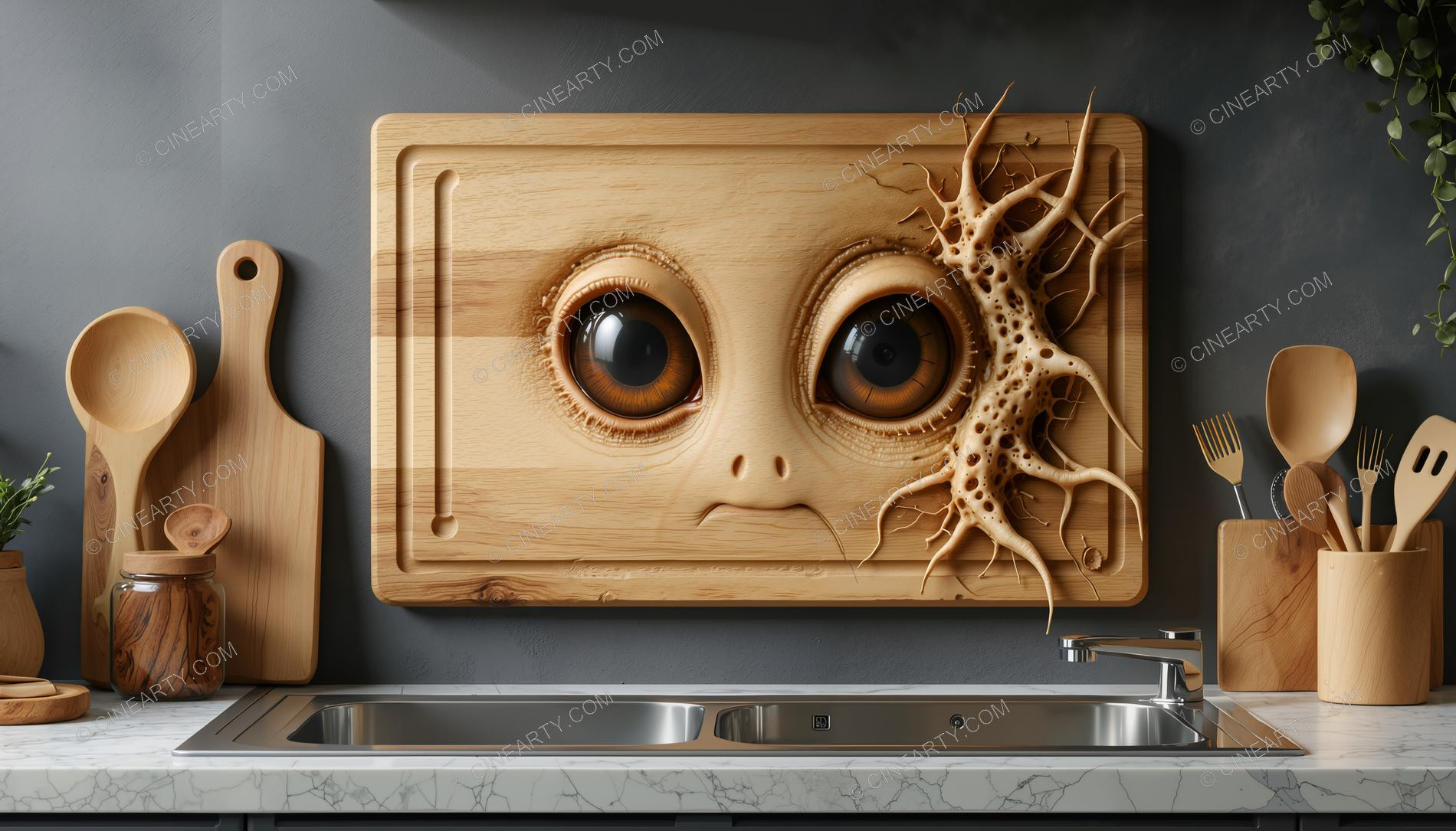 Aliens Disguise As Kitchen Cutting Board 09285